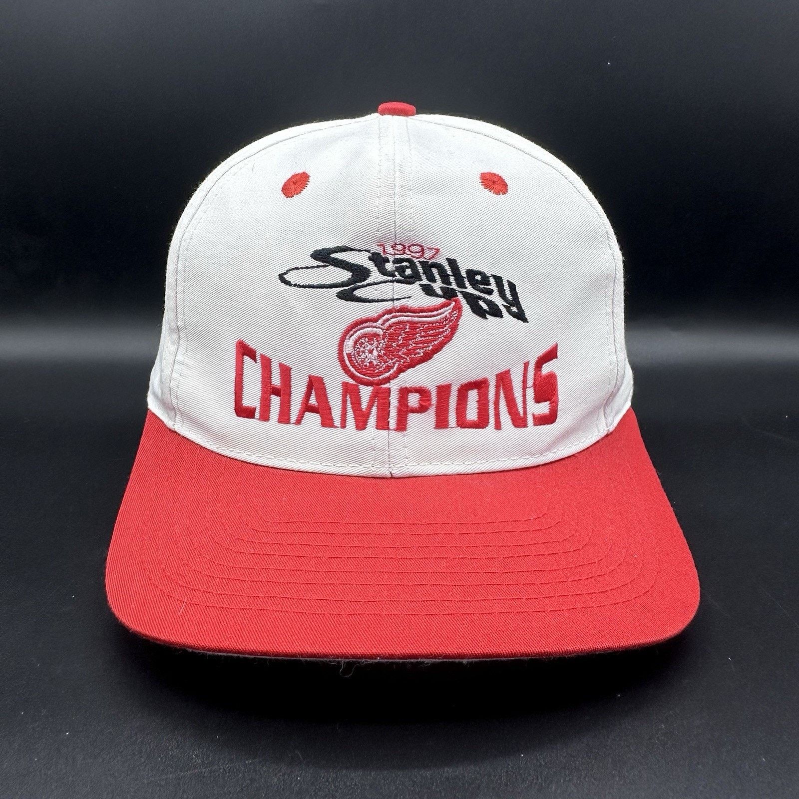 Logo 7 Vintage Detroit Red Wings 1997 Stanley Cup Champs Snapback Size ONE SIZE - 2 Thumbnail