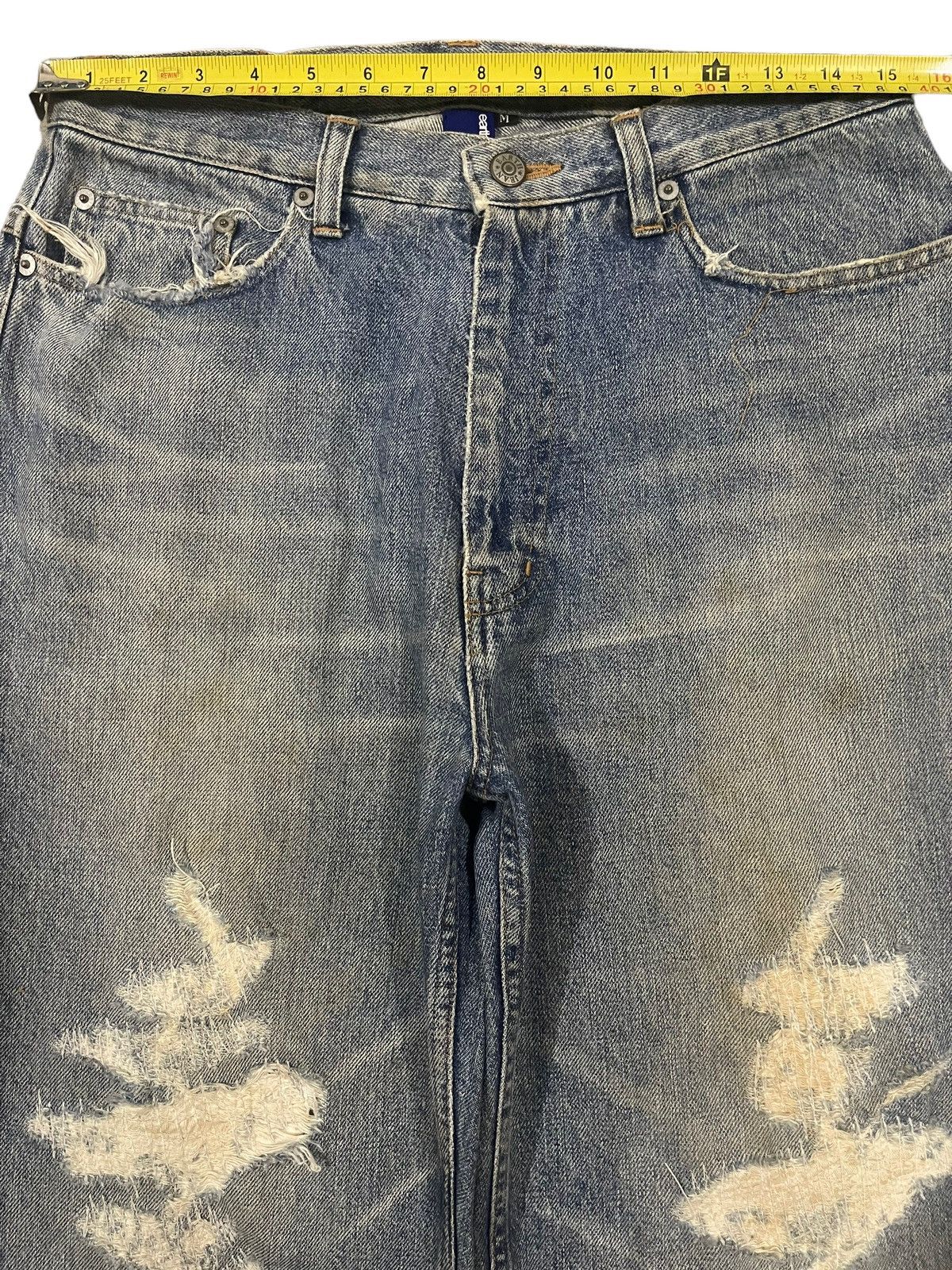 Kapital Vintage Japanese Brand Bleached Style Distressed Baggy Jeans Size US 30 / EU 46 - 9 Thumbnail