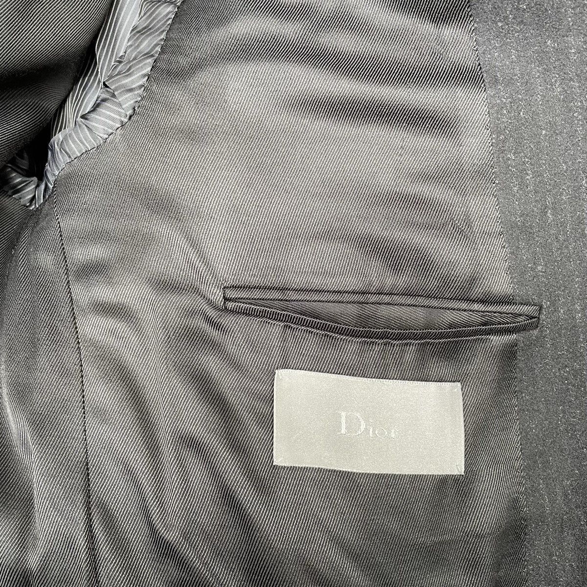 Dior Dior Homme Black Wool Pinstripe Single-Breasted Coat Jacket Size US L / EU 52-54 / 3 - 9 Thumbnail