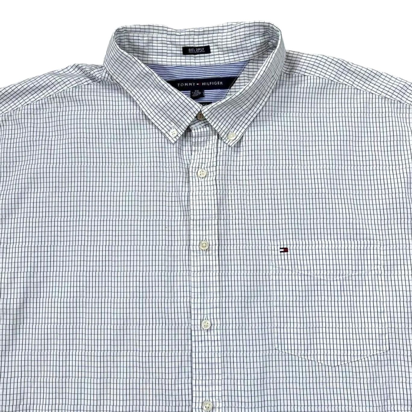 Tommy Hilfiger Tommy Hilfiger 80's 2 Ply Custom Fit Grid Check Long Sleeve Button-Up Shirt XXL Size US XXL / EU 58 / 5 - 3 Thumbnail