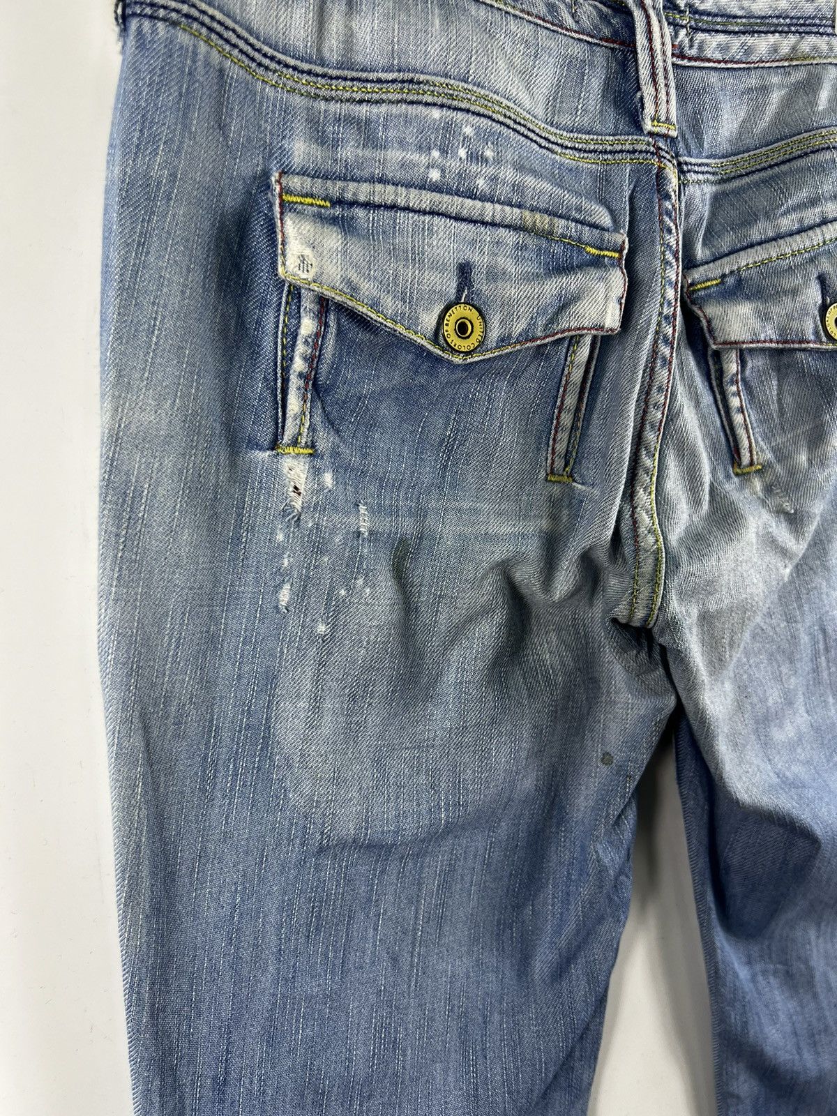 United Colors Of Benetton 🔥 United Colors Of Benetton Distressed denim pants Size 30" / US 8 / IT 44 - 13 Thumbnail