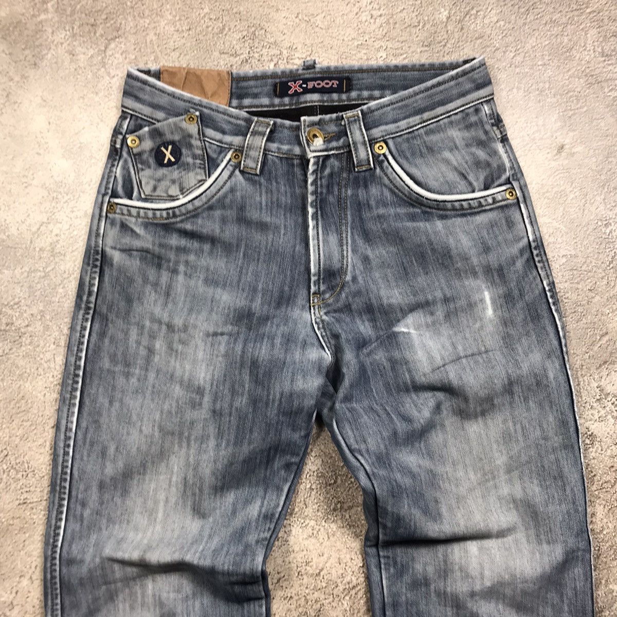 Vintage Vintage 90s Distressed Baggy Flared Jeans Grunge Dark Wash 3 Size US 30 / EU 46 - 3 Thumbnail