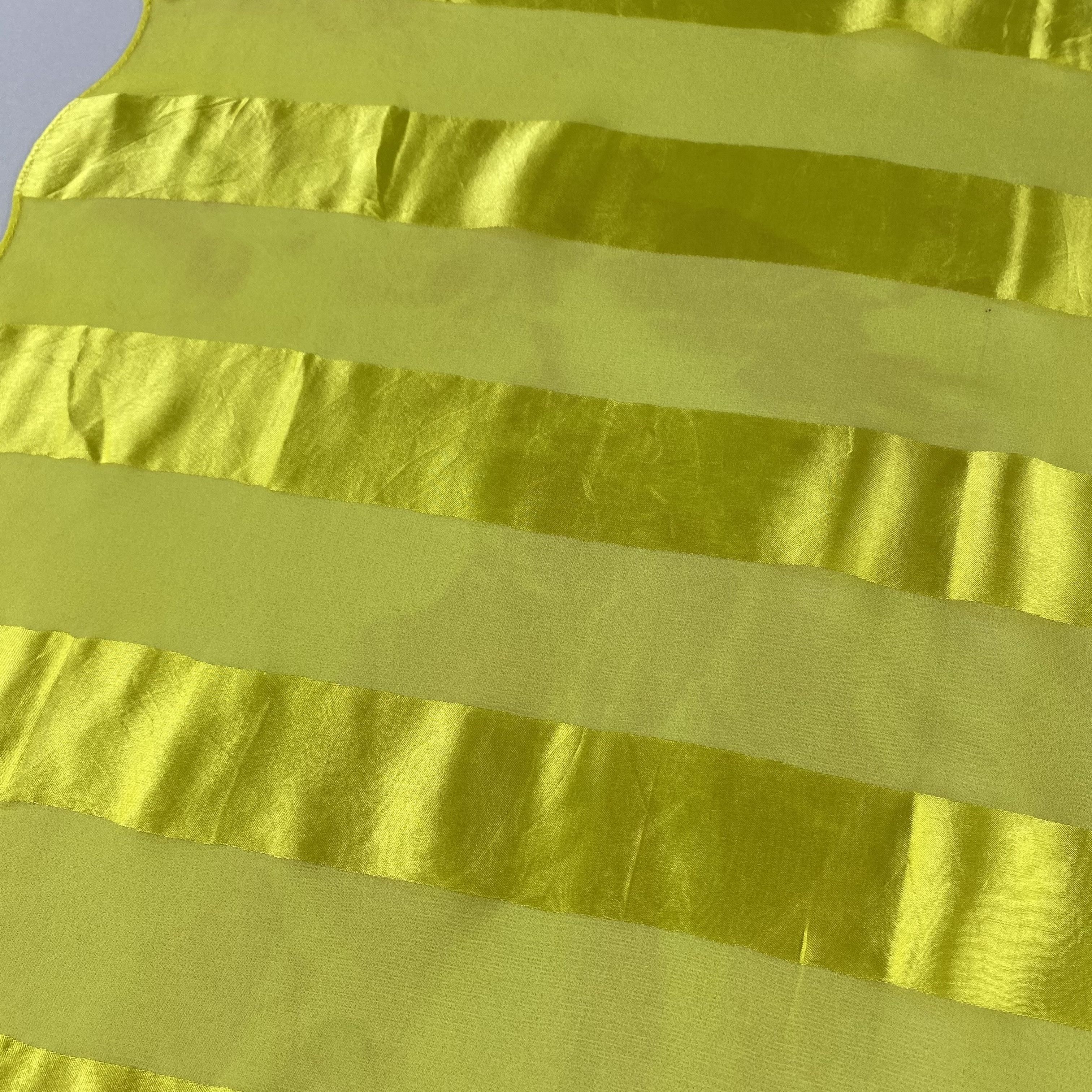 Japanese Brand × Vintage Vintage Japanese Brand Yellow Silk Scarf SS050 Size ONE SIZE - 5 Thumbnail