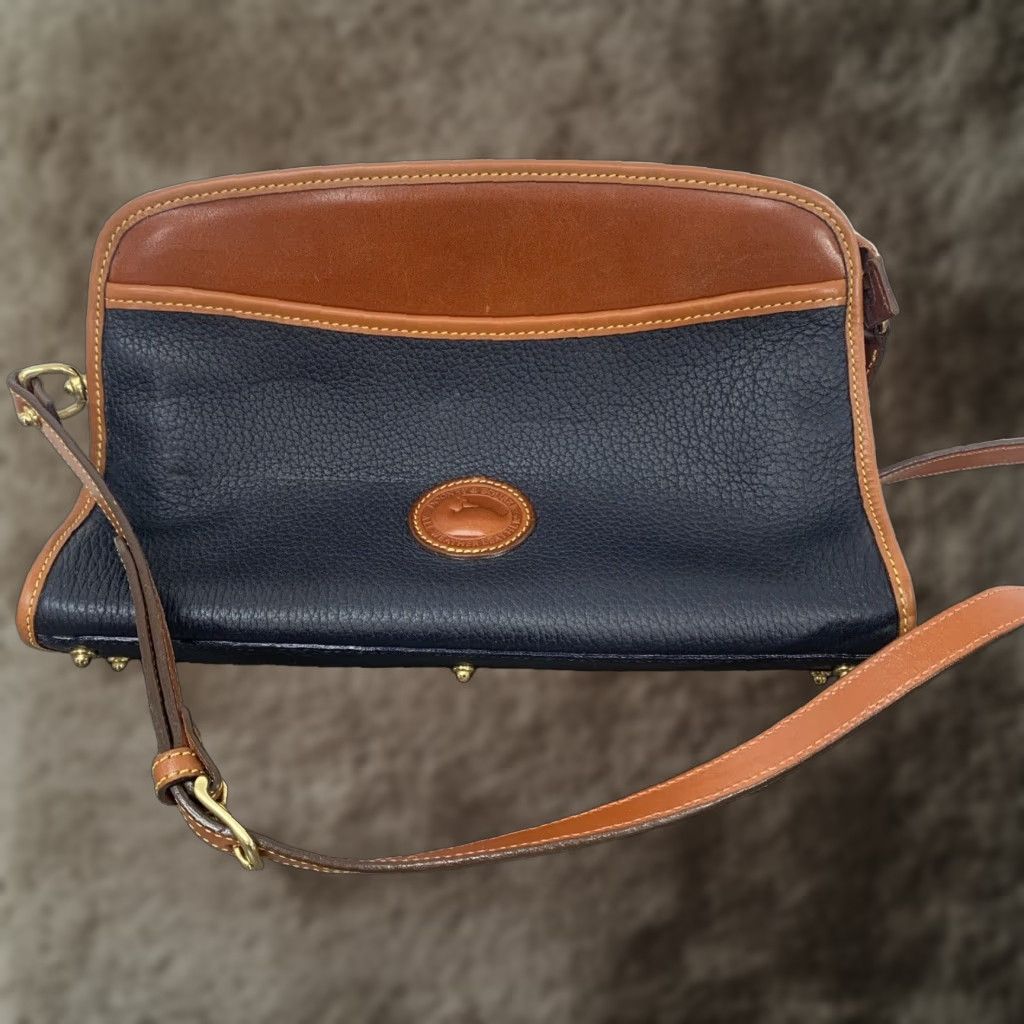 Dooney Bourke Vintage Dooney & Bourke Leather Shoulder Bag Purse Brown Multicolor Medium Womens