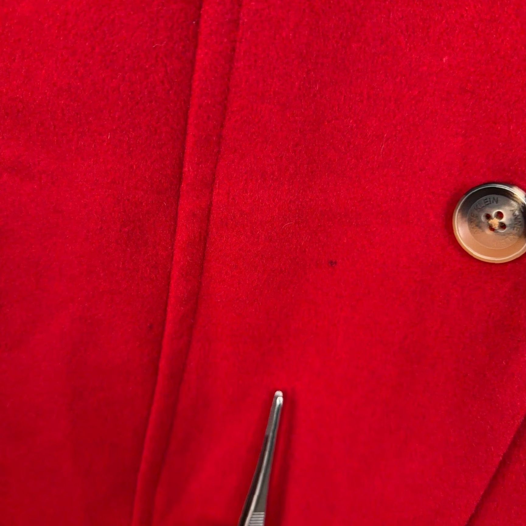 Anne Klein Anne Klein Coat Womens 4 Red Wool Cashmere Blend Single Breasted Classic Dressy Coat Size S / US 4 / IT 40 - 5 Thumbnail