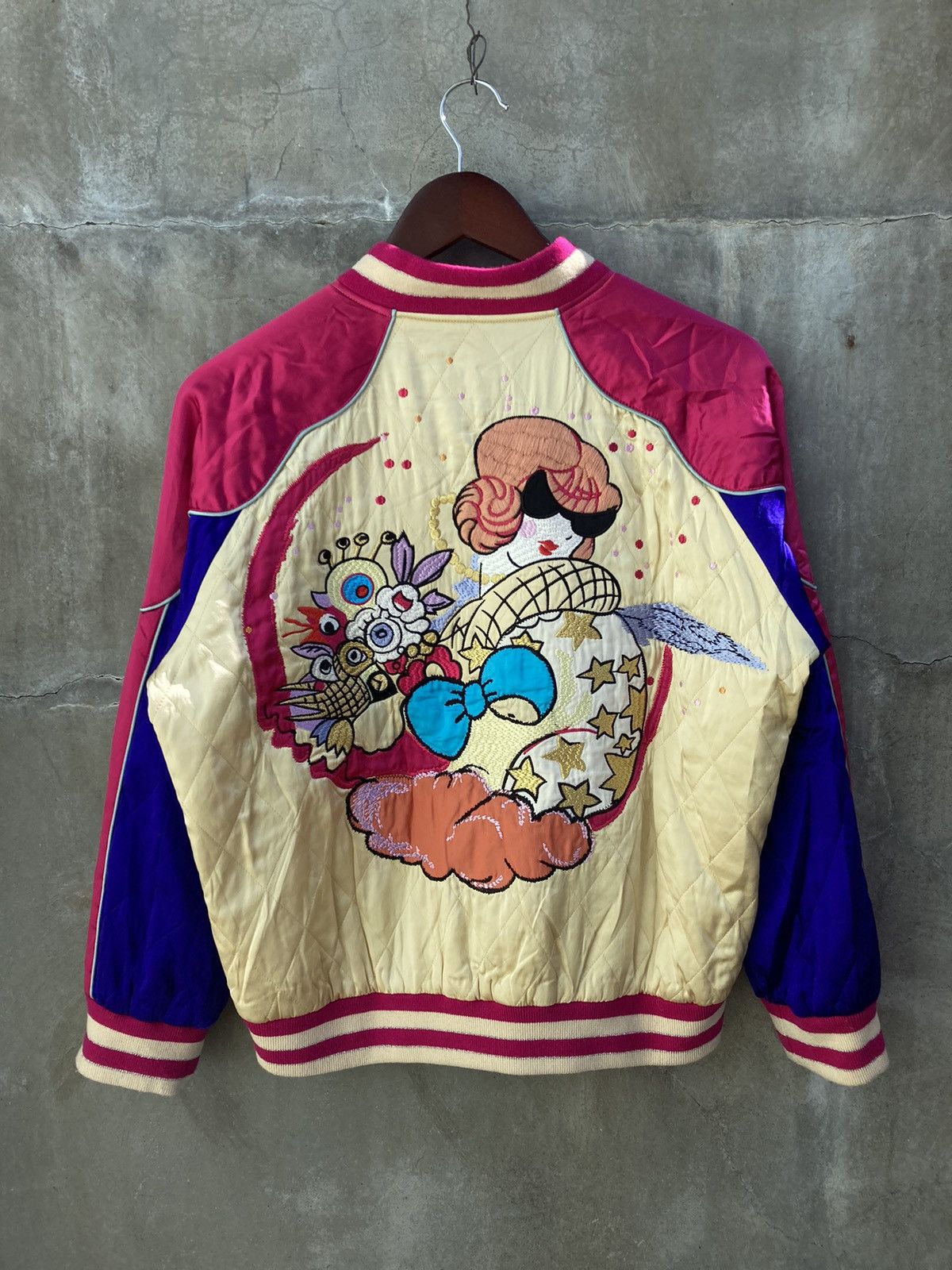 Tsumori Chisato Quilted Sukajan Bomber Jacket Size XS / US 0-2 / IT 36-38 - 2 Thumbnail