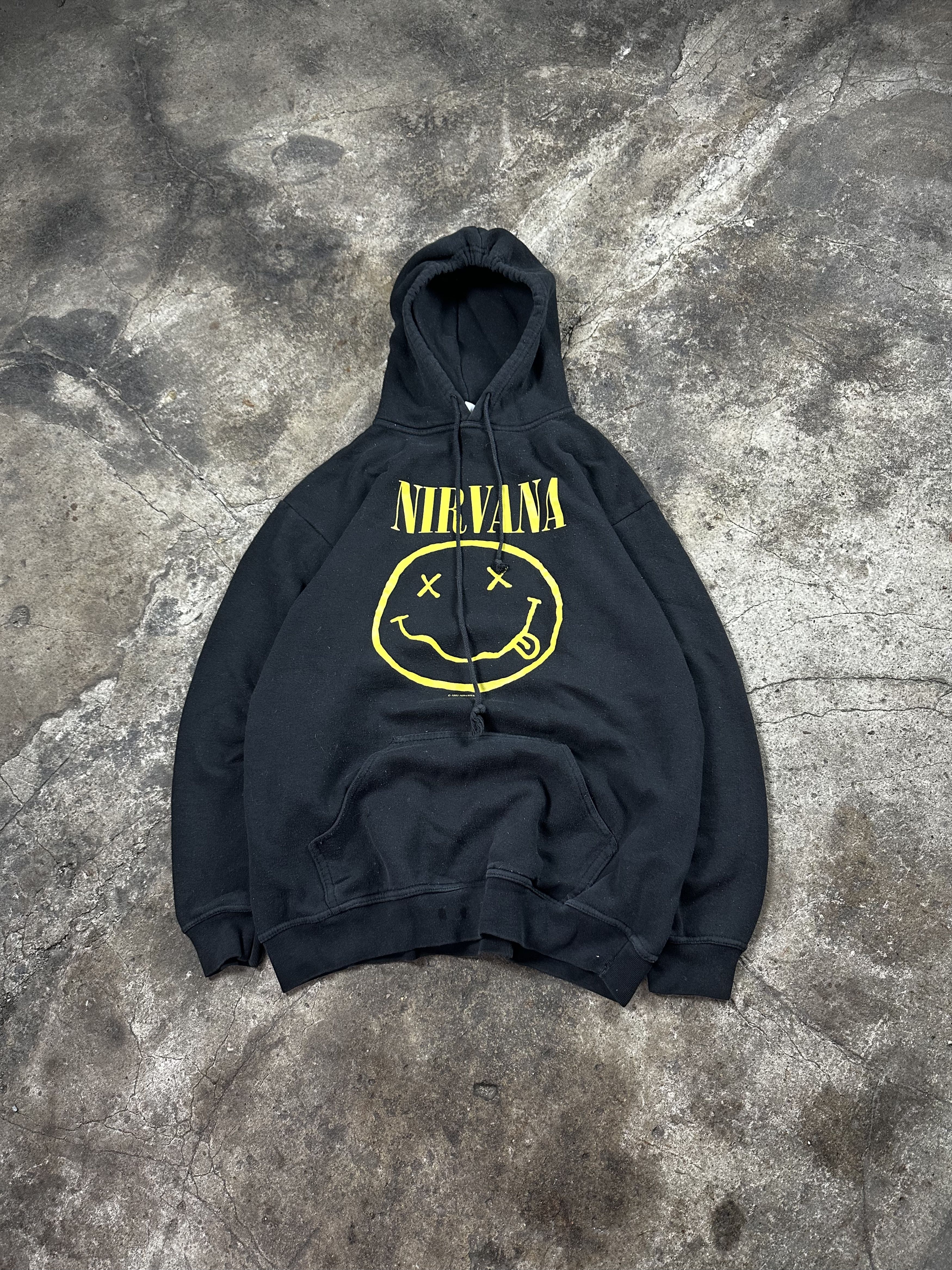 Band Tees 2000s Nirvana Smiley Logo Rock Grunge Hoode 00s Size US M / EU 48-50 / 2 - 1 Thumbnail