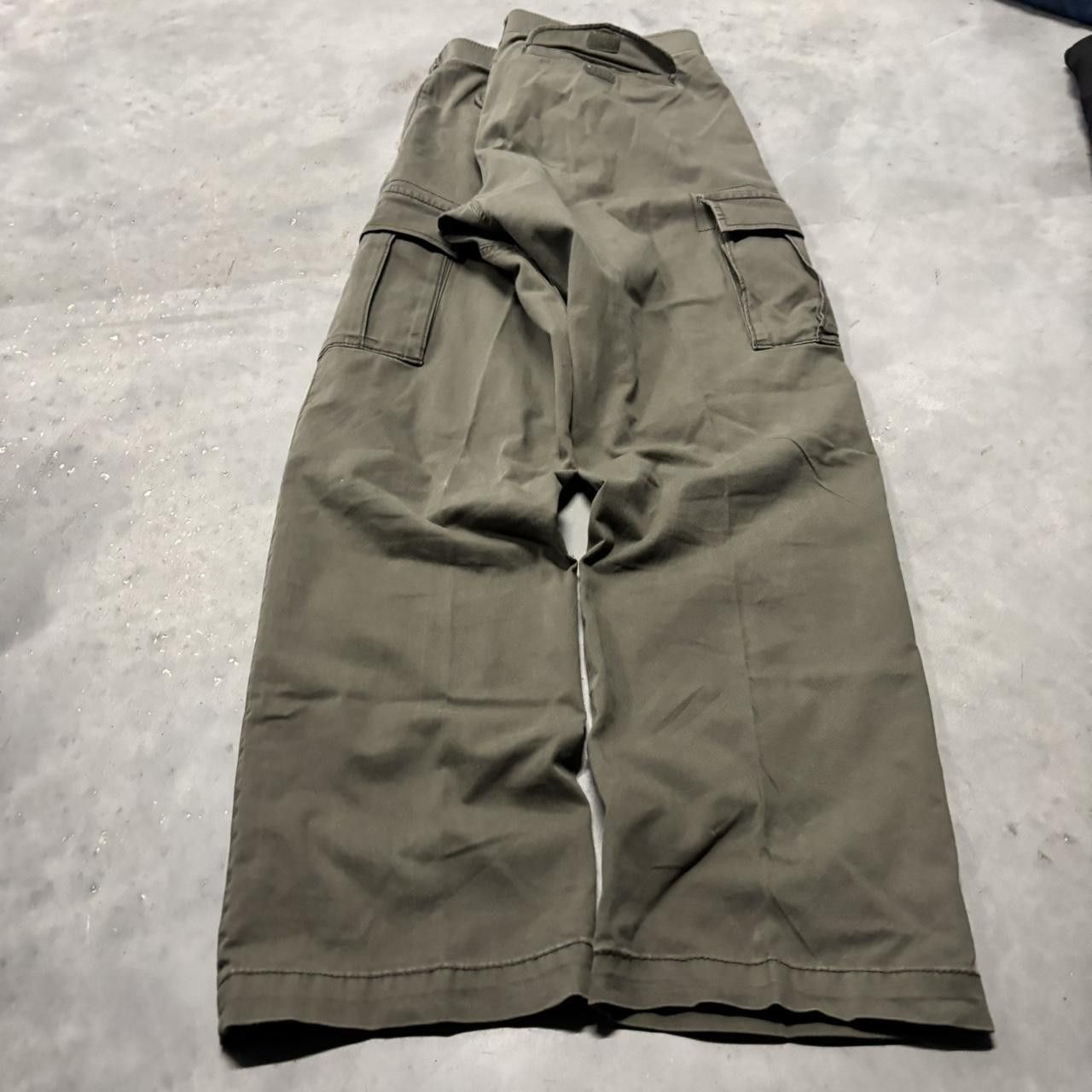Japanese Brand × Vintage Crazy Vintage Y2K/2000s Grunge Khaki Green Skater Cargo Pants! Size US 36 / EU 52 - 4 Thumbnail