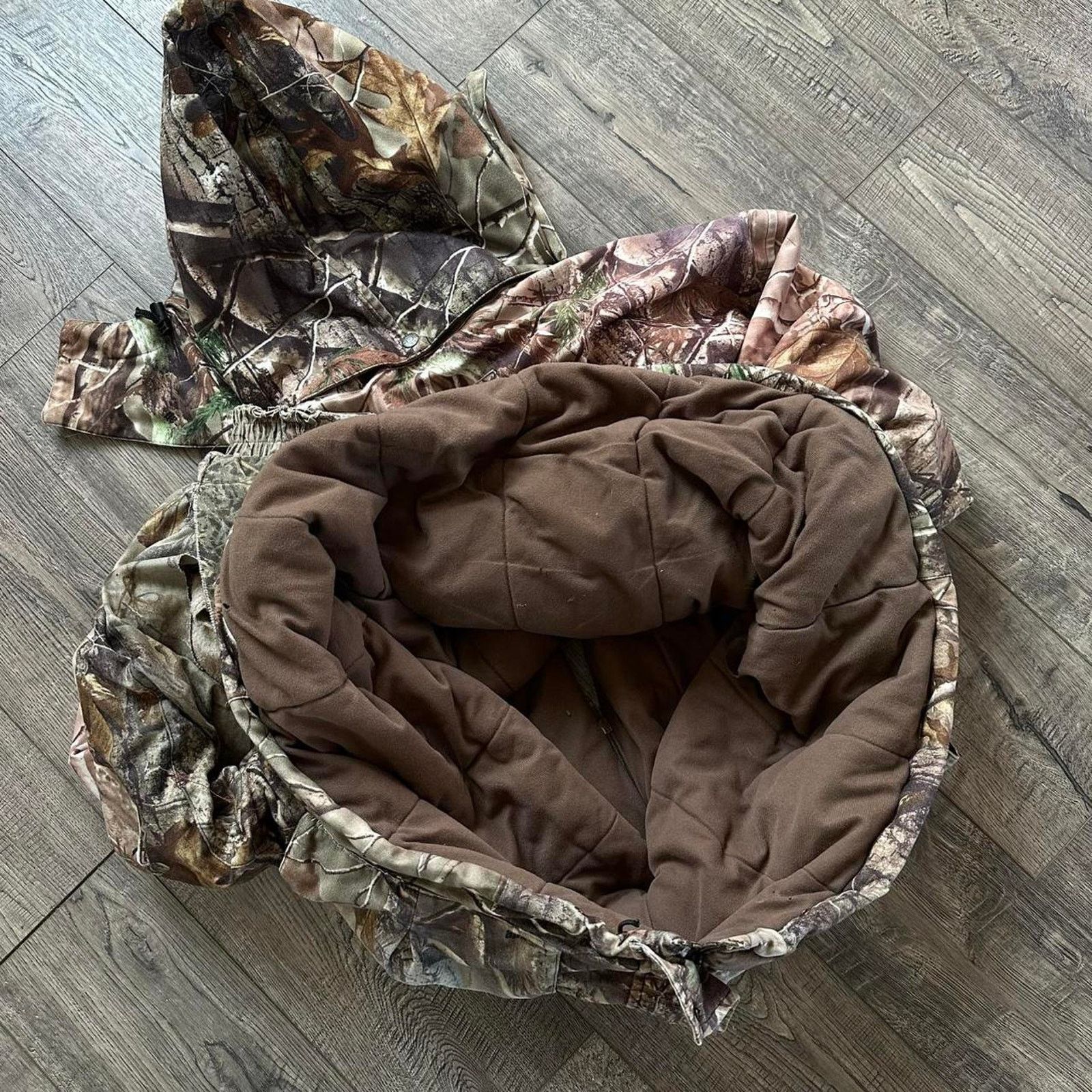 Vintage Vintage Thrahsed Camo Faded Heavy Hunting Jacket Chore Coat Size US XL / EU 56 / 4 - 6 Thumbnail