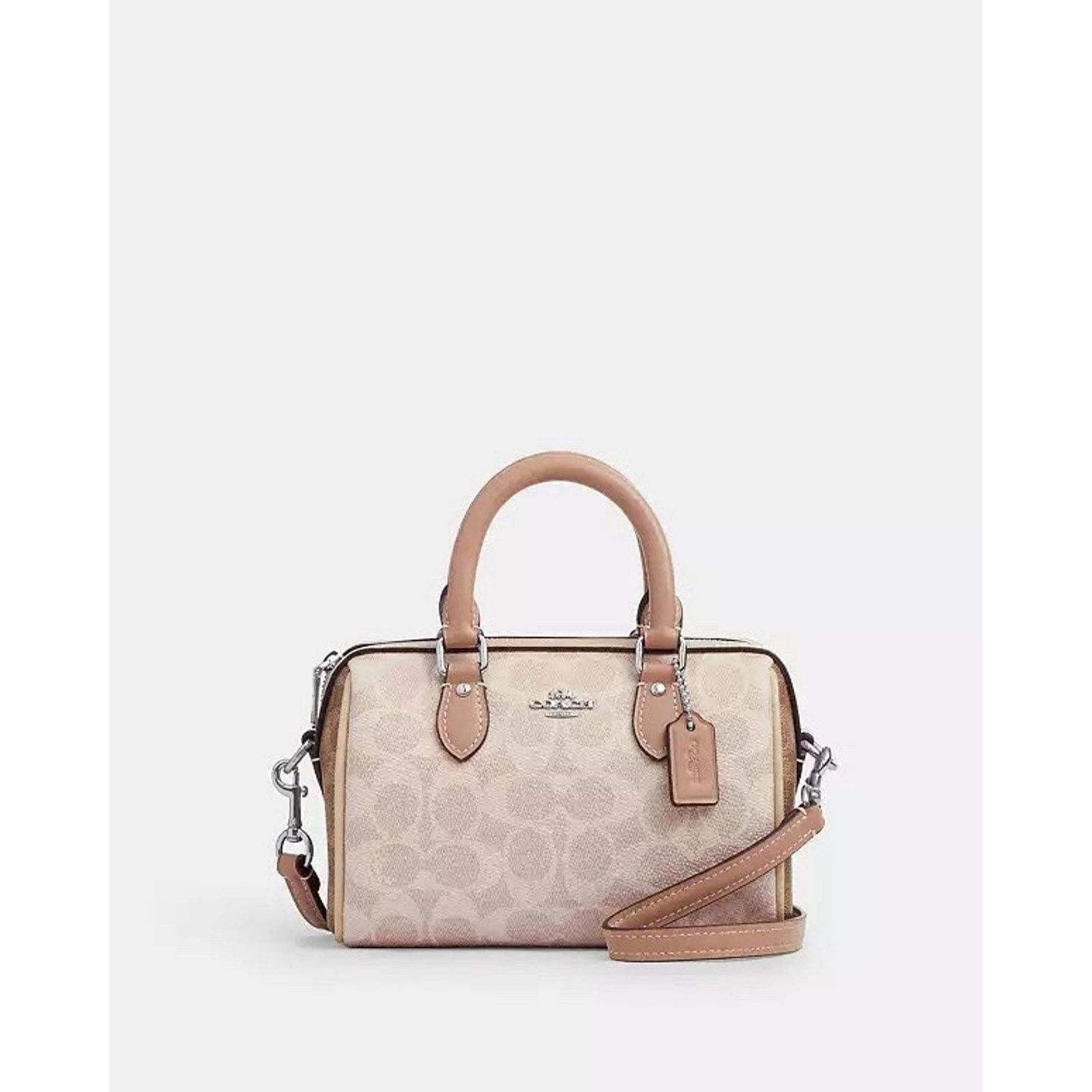 Coach NWT COACH Mini Rowan Crossbody Bag CW330 Silver/Sand/Taupe Size ONE SIZE - 8 Thumbnail
