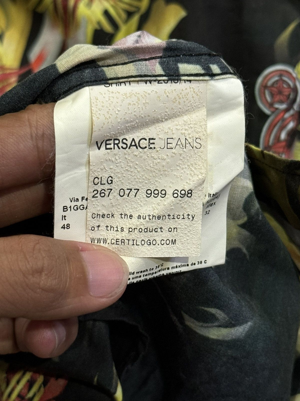 Versace Jeans Couture Versace | Printed Polo Size US M / EU 48-50 / 2 - 7 Thumbnail