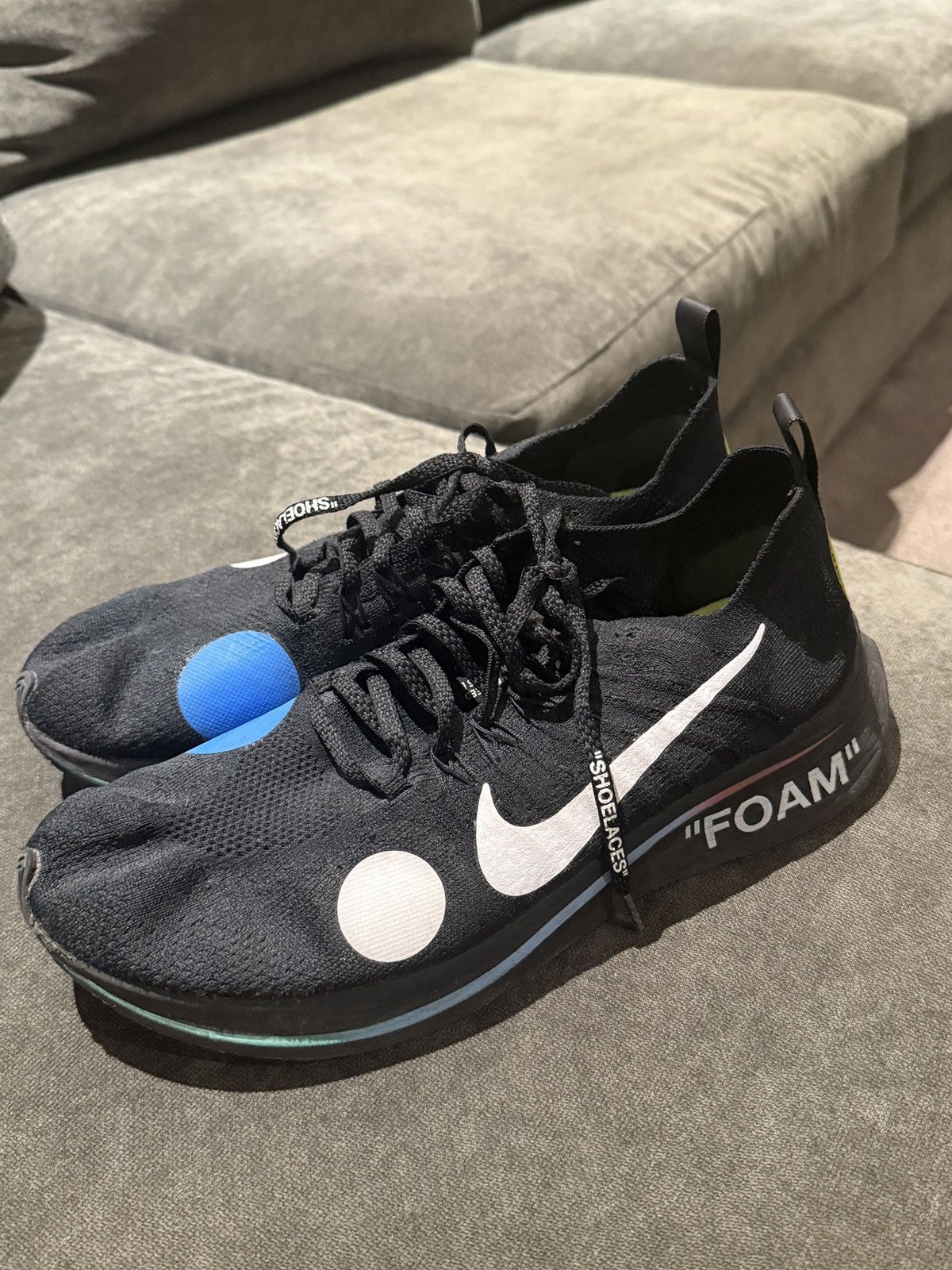 Nike × Off-White NIKE OFF-WHITE ZOOM FLY SNEAKERS Size US 10.5 / EU 43-44 - 4 Thumbnail