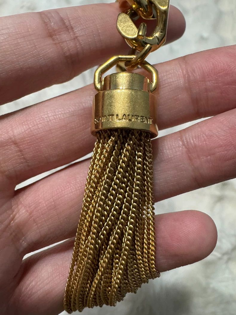 Saint Laurent Paris Saint Laurent Paris Fringed metal chain belt 2505-Nextarrow Size ONE SIZE - 6 Thumbnail