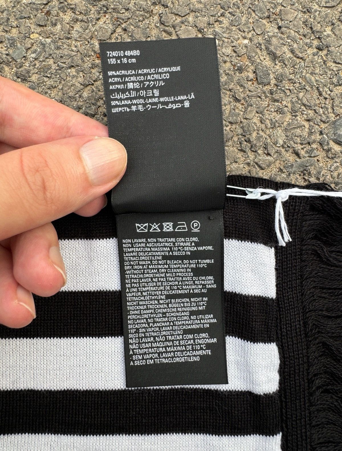 Balenciaga Balenciaga Adidas Soccer Logo Scarf Black Size ONE SIZE - 7 Thumbnail