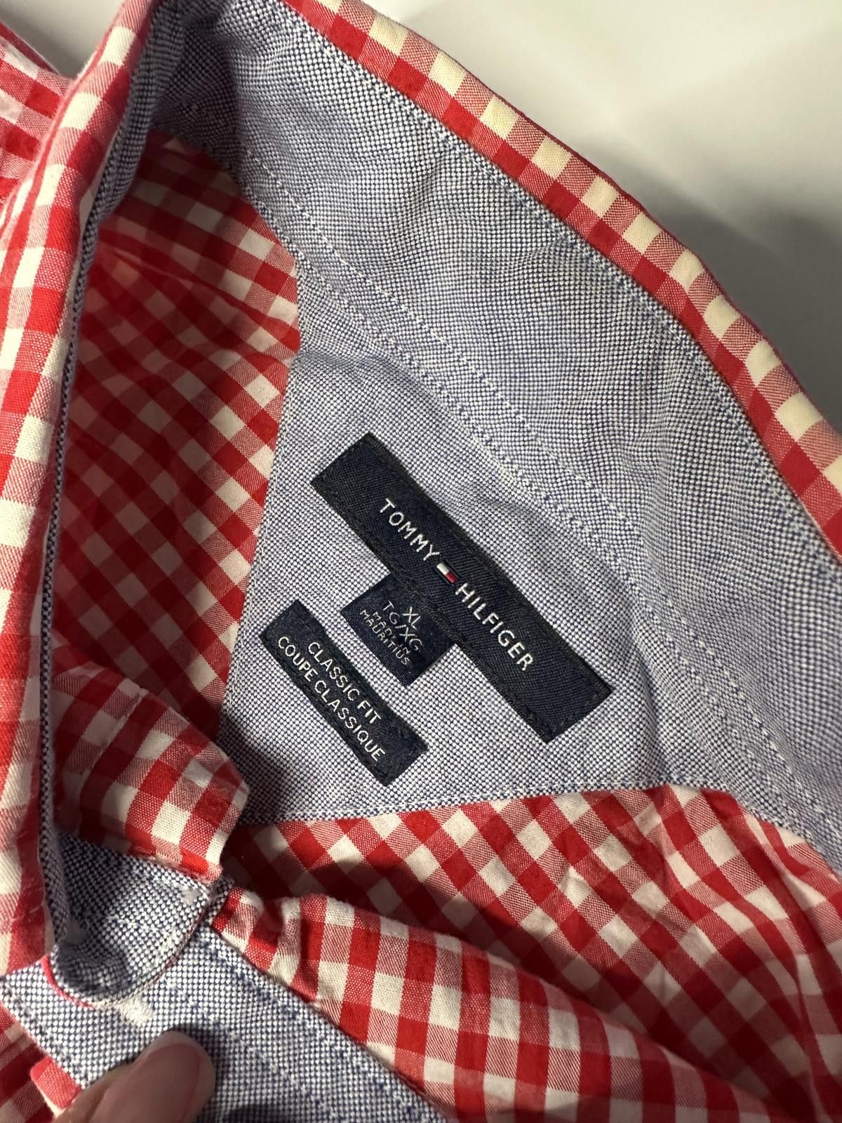 Tommy Hilfiger Tommy Hilfiger Classic Fit Red Check Shirt Size US XL / EU 56 / 4 - 6 Thumbnail