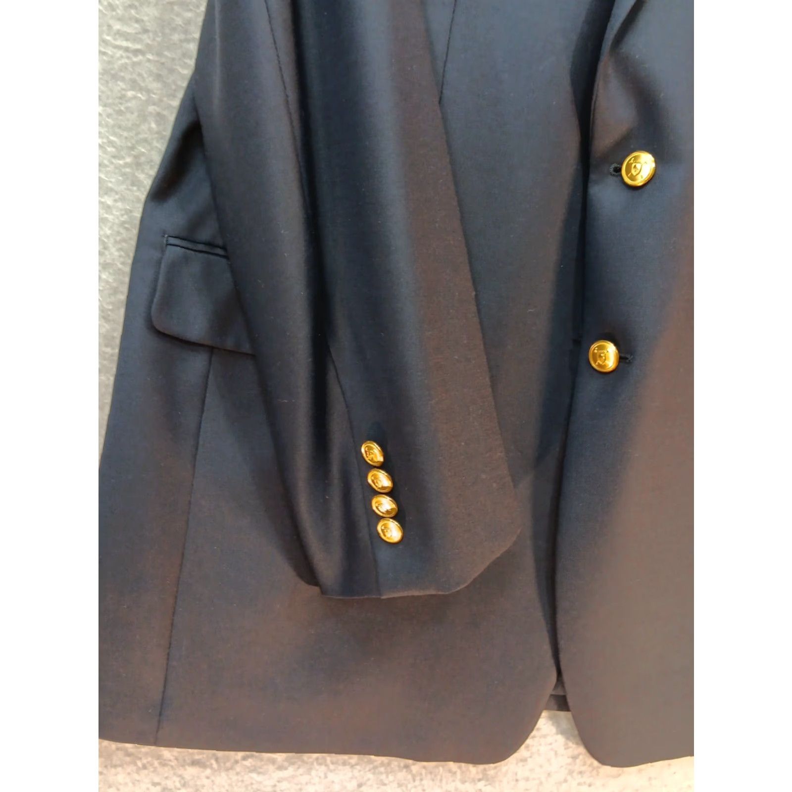 Ralph Lauren Lauren Ralph Lauren Sport Jacket Mens 44L Navy Blue Wool Blazer Gold Button Size 44R - 7 Thumbnail