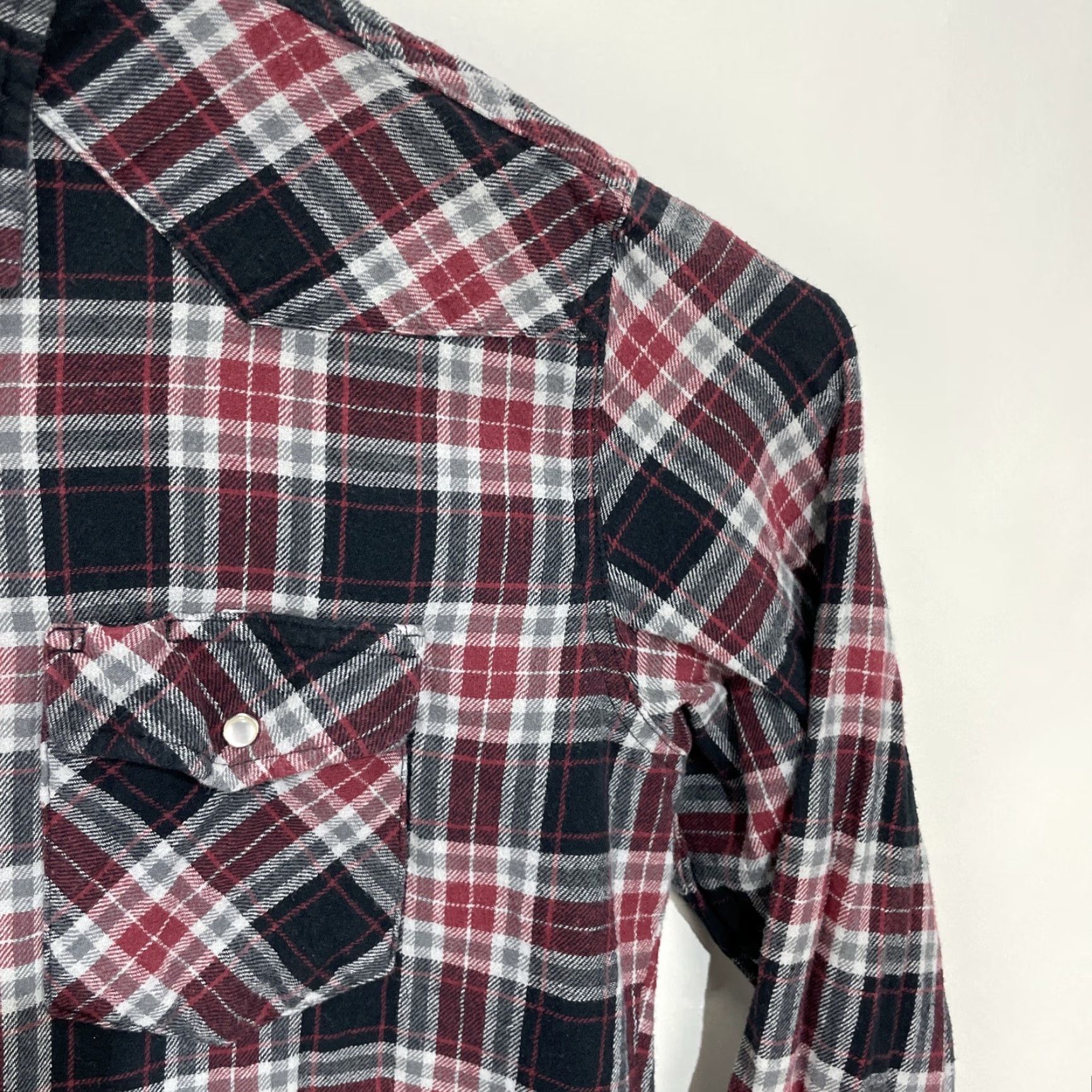 Wrangler Wrangler Shirt Mens Large Flannel Red Plaid Pearl Snap Western Rancher Size US L / EU 52-54 / 3 - 5 Thumbnail
