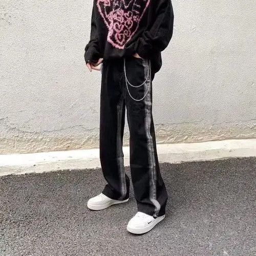 Japanese Brand × Jean Striped Black Denim Jeans Size US 32 / EU 48 - 3 Thumbnail