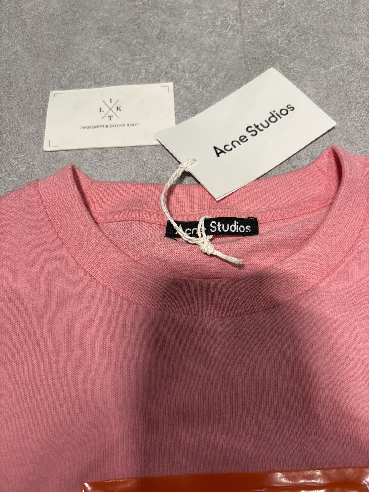 Acne Studios Acne studio patch short-sleeved T-shirt in sugar pink Size ONE SIZE - 2 Thumbnail