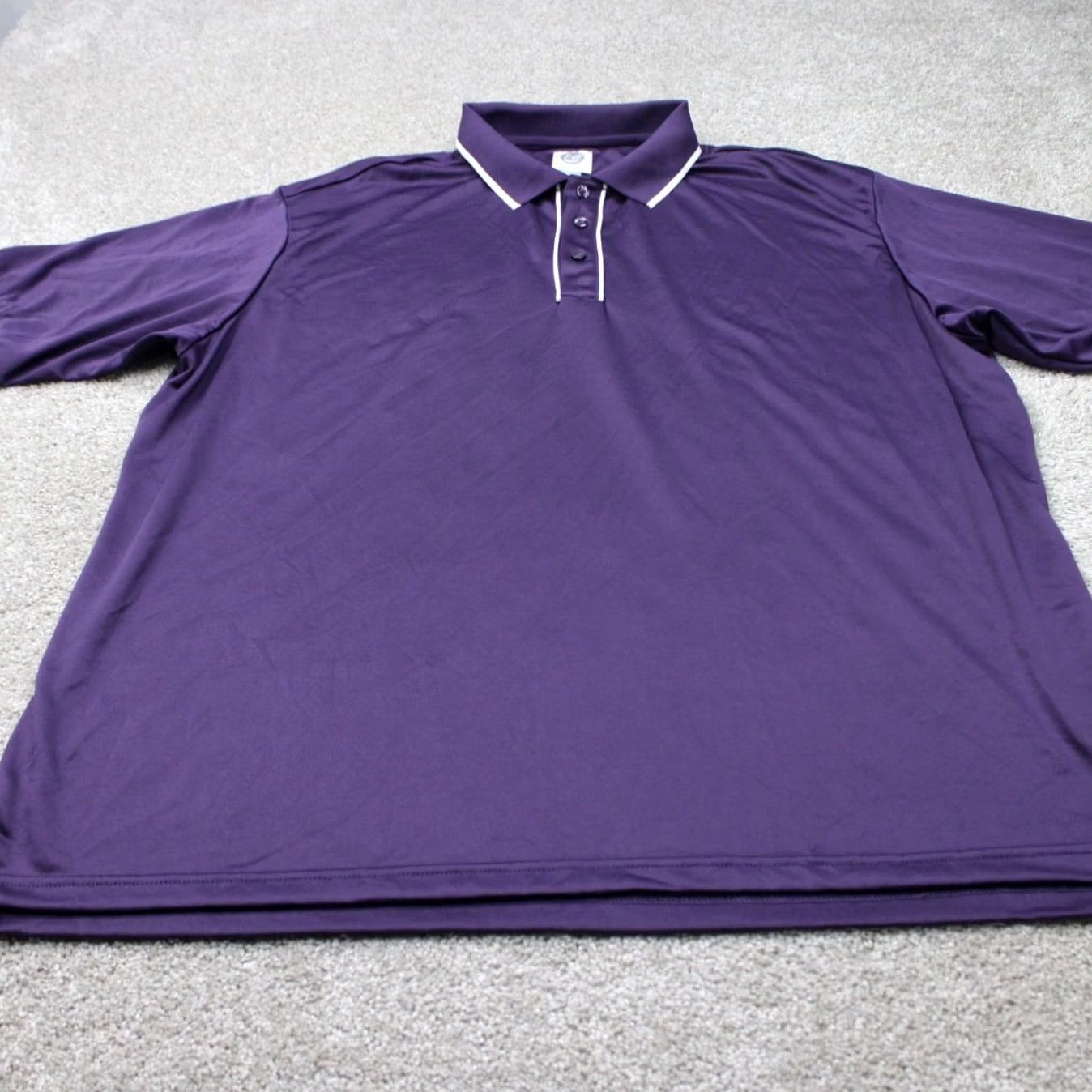 Vintage Kilburne & Finch Polo Shirt Men 3XL Purple 100% Polyester Short Sleeve Solid Shirt Polo Mens XXXL Size US XXL / EU 58 / 5 - 3 Thumbnail