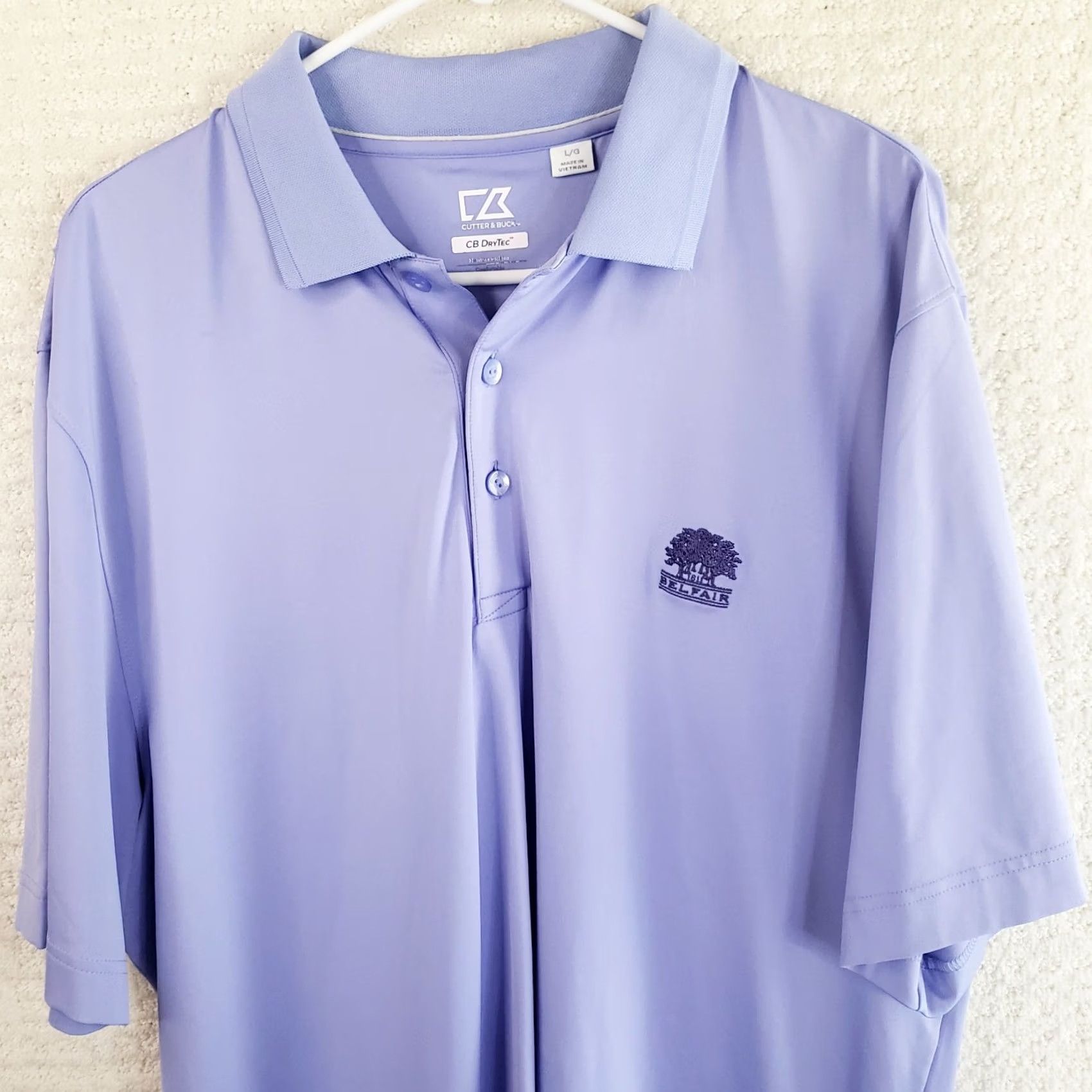 Cutter & Buck Cutter Buck Golf Polo Shirt Adult L Purple Short Sleeve Belfair Logo Mens Size US L / EU 52-54 / 3 - 2 Thumbnail