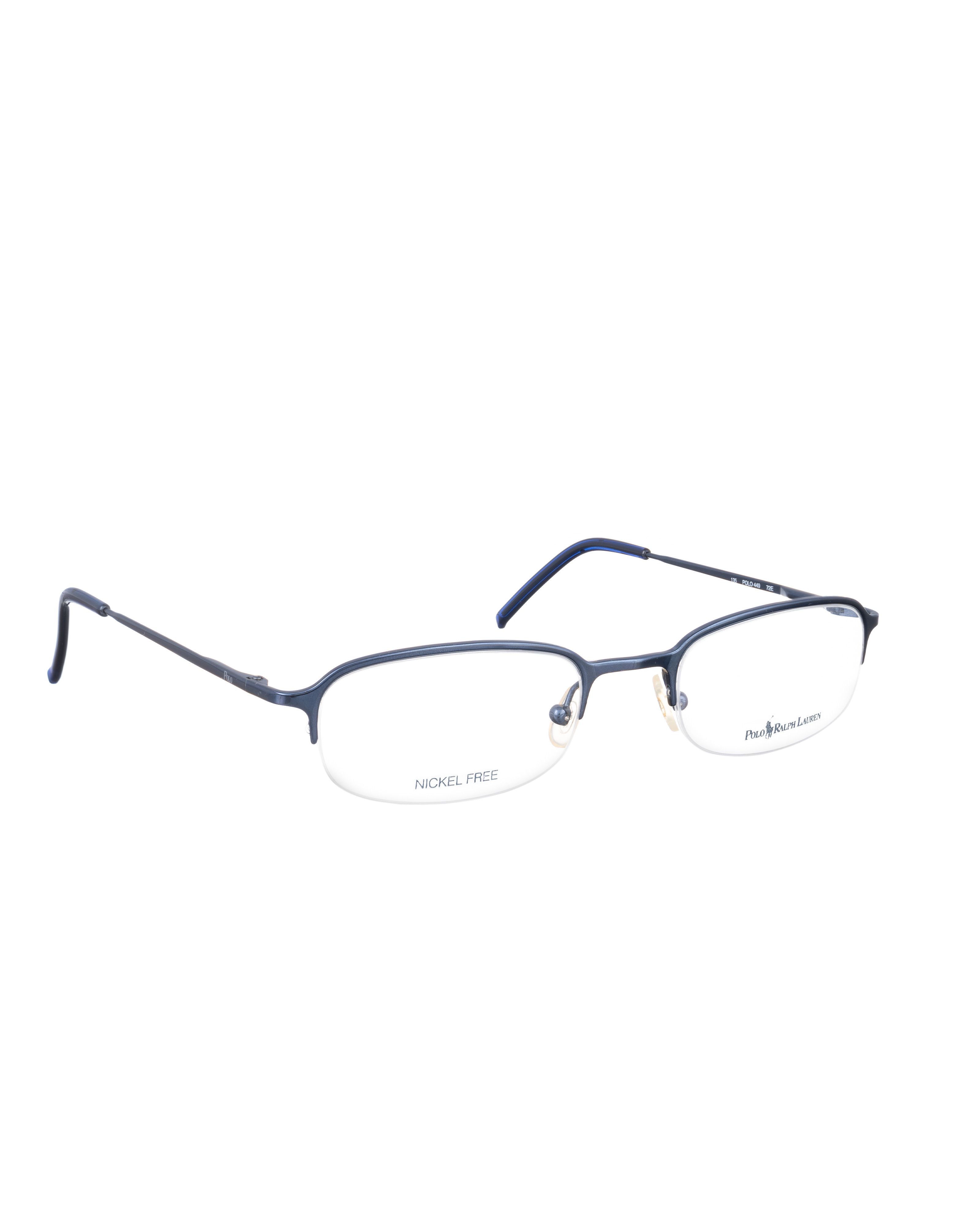 Polo Ralph Lauren Polo Ralph Lauren 00s Half Rim Navy Blue Glasses Size ONE SIZE - 1 Thumbnail