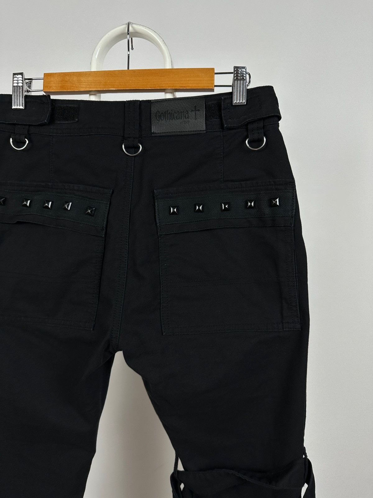 Japanese Brand Vintage Gothicana By EMP Punk Bondage Black Cargo Pants Size US 30 / EU 46 - 19 Thumbnail