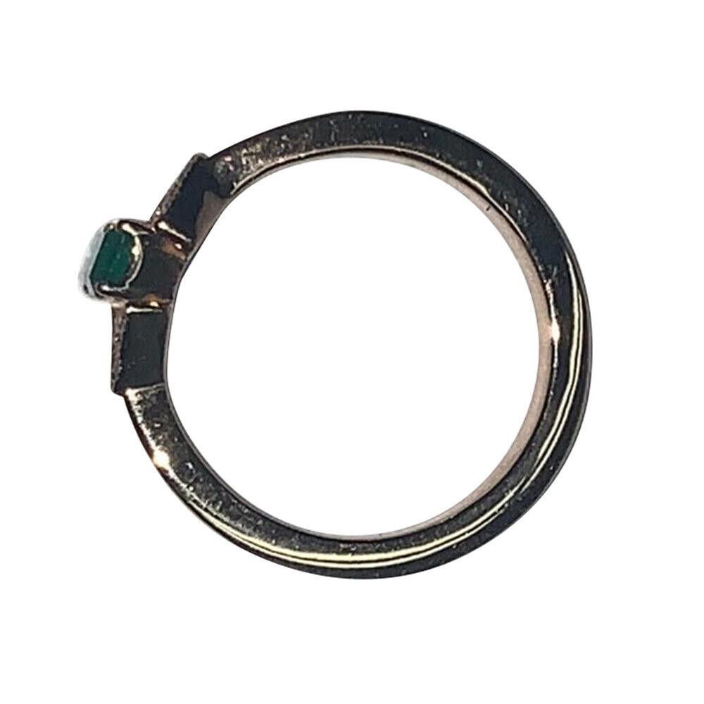Designer Alberto Juan 18 KT Gold Emerald Diamond Ring Size ONE SIZE - 4 Thumbnail