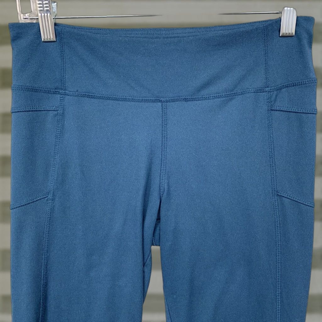 Vintage Marika Tek Athletic Leggings Sz 8-10 Capri Turquoise Exercise Yoga Waist Pocket Size 32" / US 10 / IT 46 - 1 Thumbnail