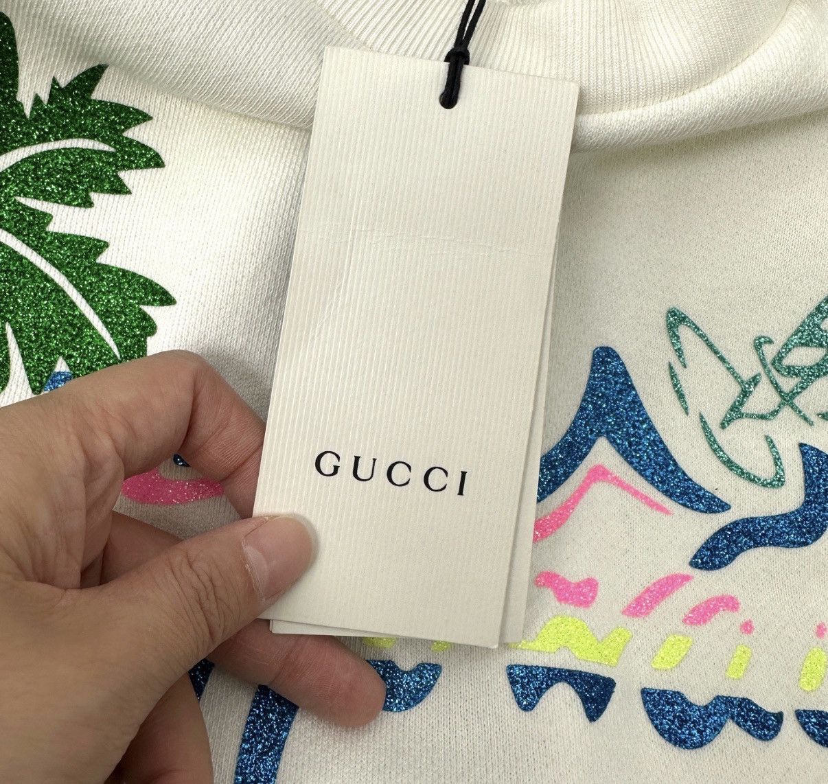 Gucci Gucci Palm Tree Loose Short Crew Neck Sweatshirt K12 Size XS / US 0-2 / IT 36-38 - 7 Thumbnail
