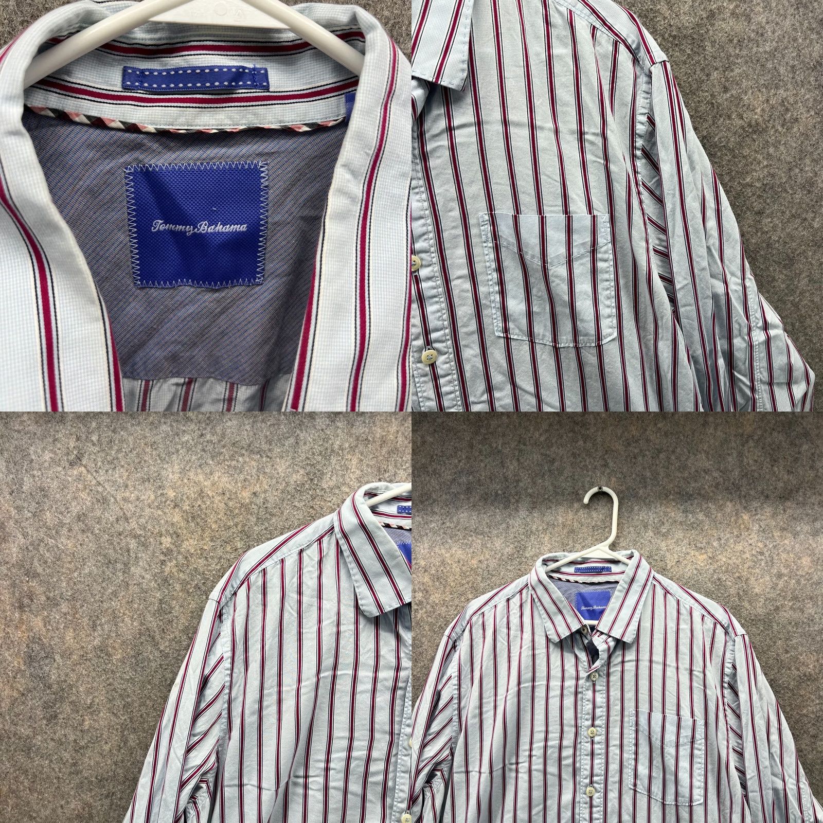 Tommy Bahama VINTAGE Tommy Bahama Shirt Men XL Button-Up Striped Blue Red Casual Dress Button-Down Pattern Size US XL / EU 56 / 4 - 8 Thumbnail