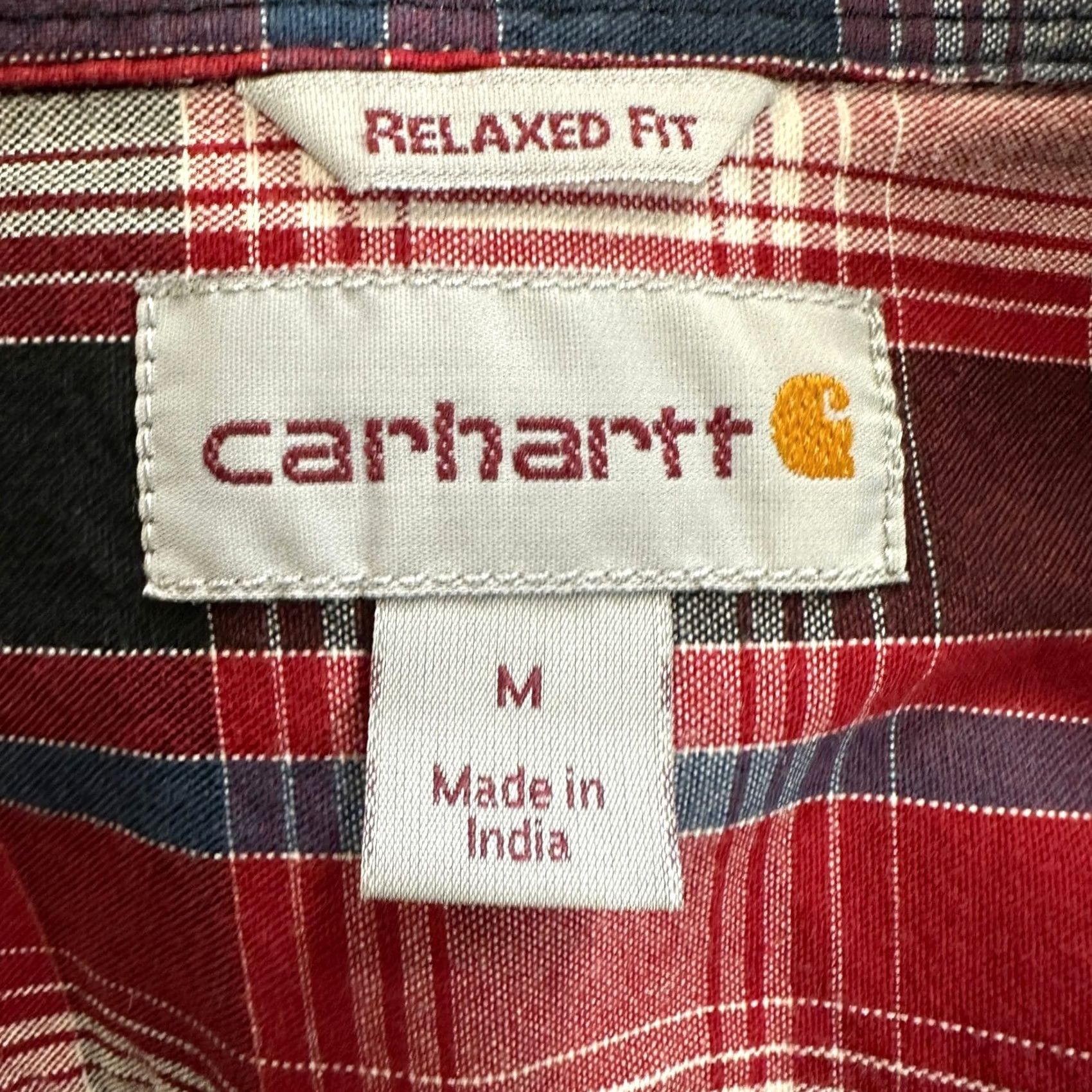 Carhartt Carhartt Button-Down Shirt Mens Medium Red Black Plaid Relaxed Fit Pockets Button-Up Shirt Mens Size US M / EU 48-50 / 2 - 4 Thumbnail