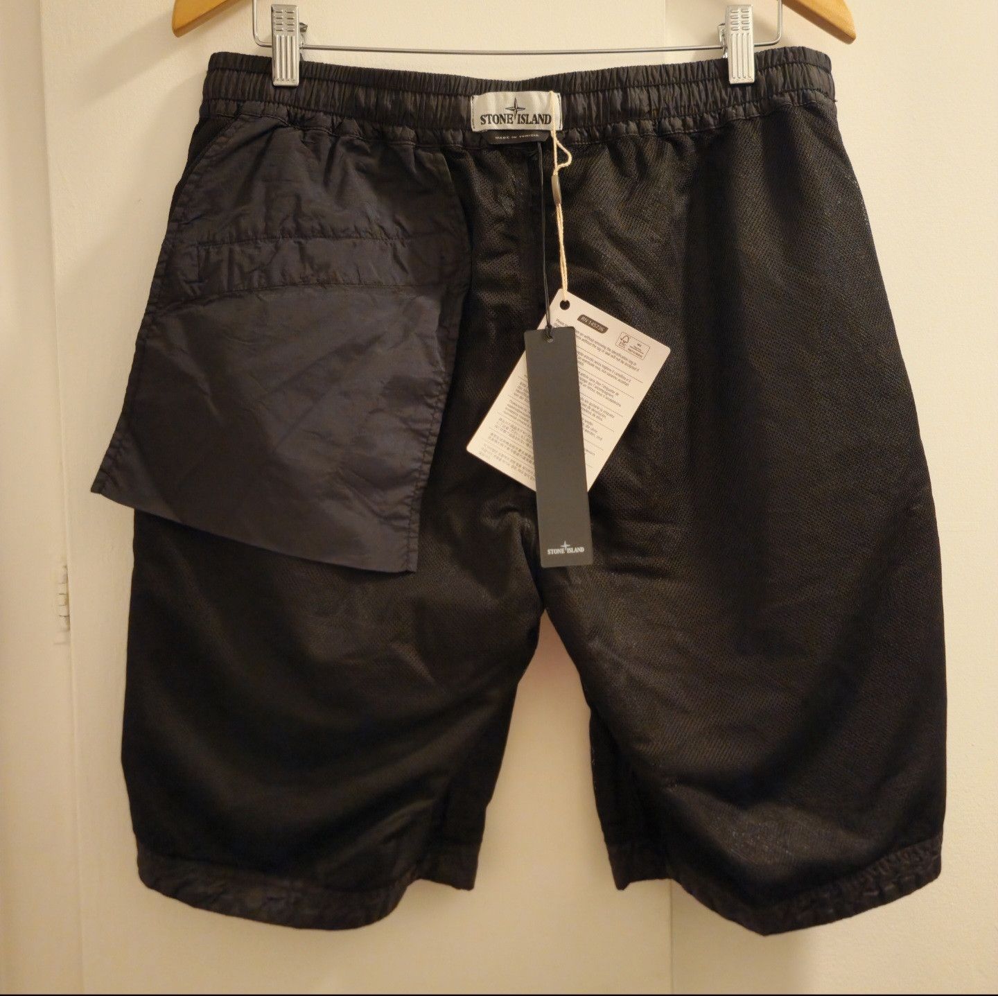Stone Island RARE Stone Island Fleece Bermuda Nylon Metal Shorts Large Size US 36 / EU 52 - 15 Thumbnail