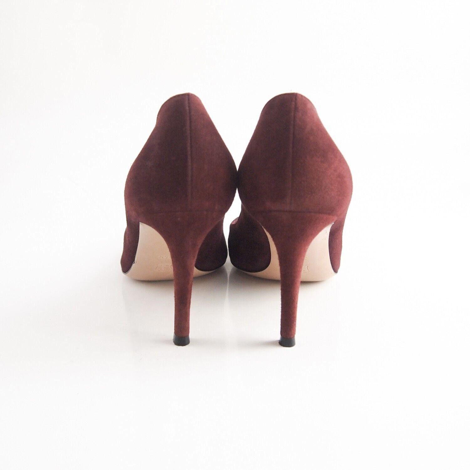 Gianvito Rossi Gianvito Rossi Mid Heel Pumps Burgundy Suede US 6.5 EU 36.5 Size US 6.5 / IT 36.5 - 6 Thumbnail