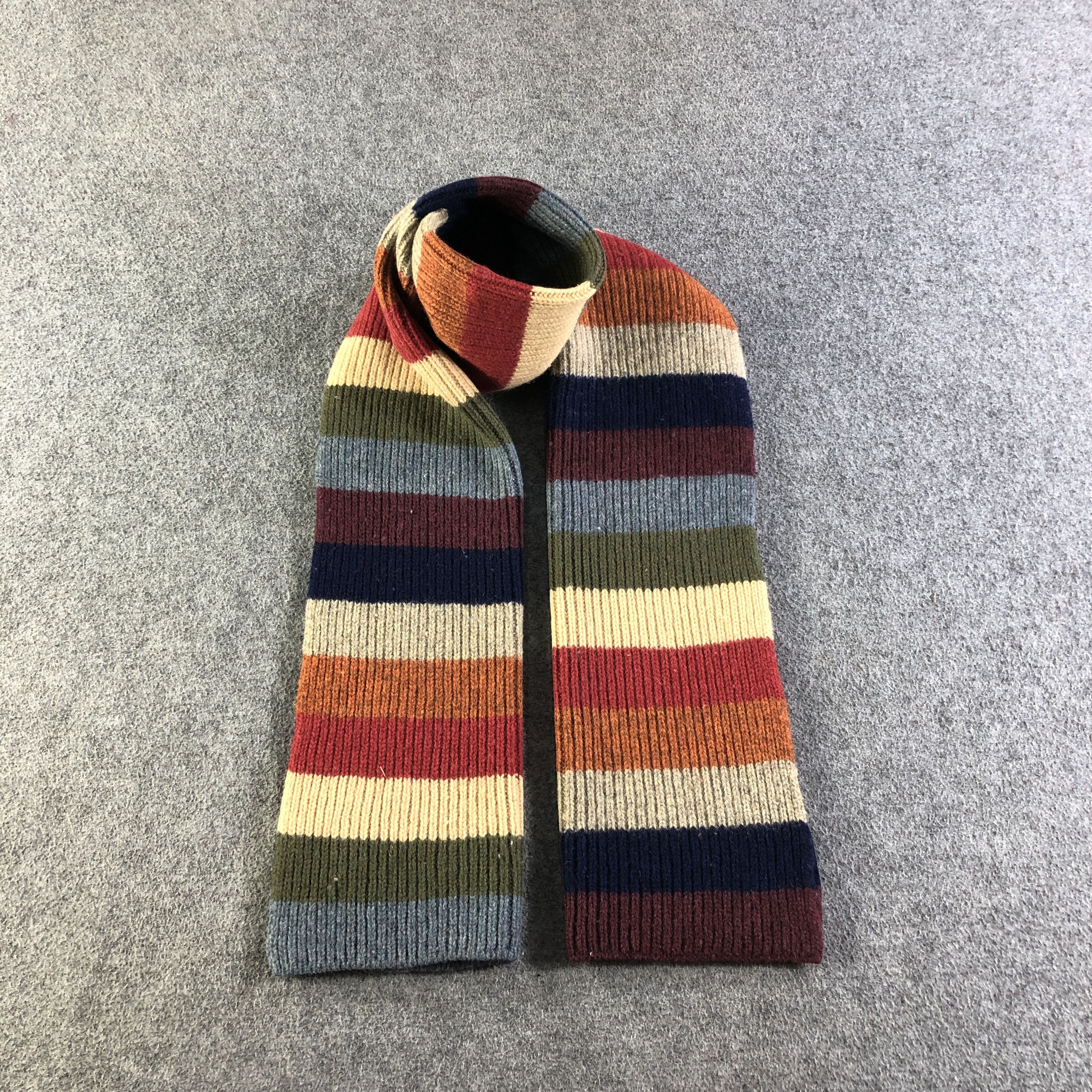 image of Gap Striped Wool Scarf Muffler V2734, Men's