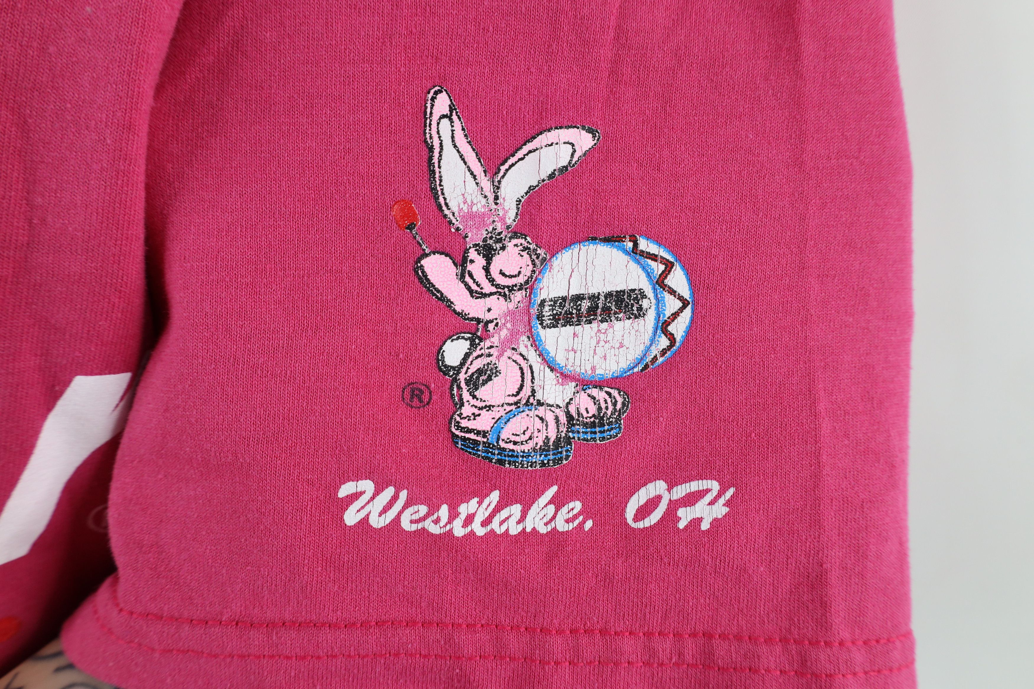 Vintage Vintage 90s Bunny Battery Short Sleeve T-Shirt Pink Size US XL / EU 56 / 4 - 8 Thumbnail