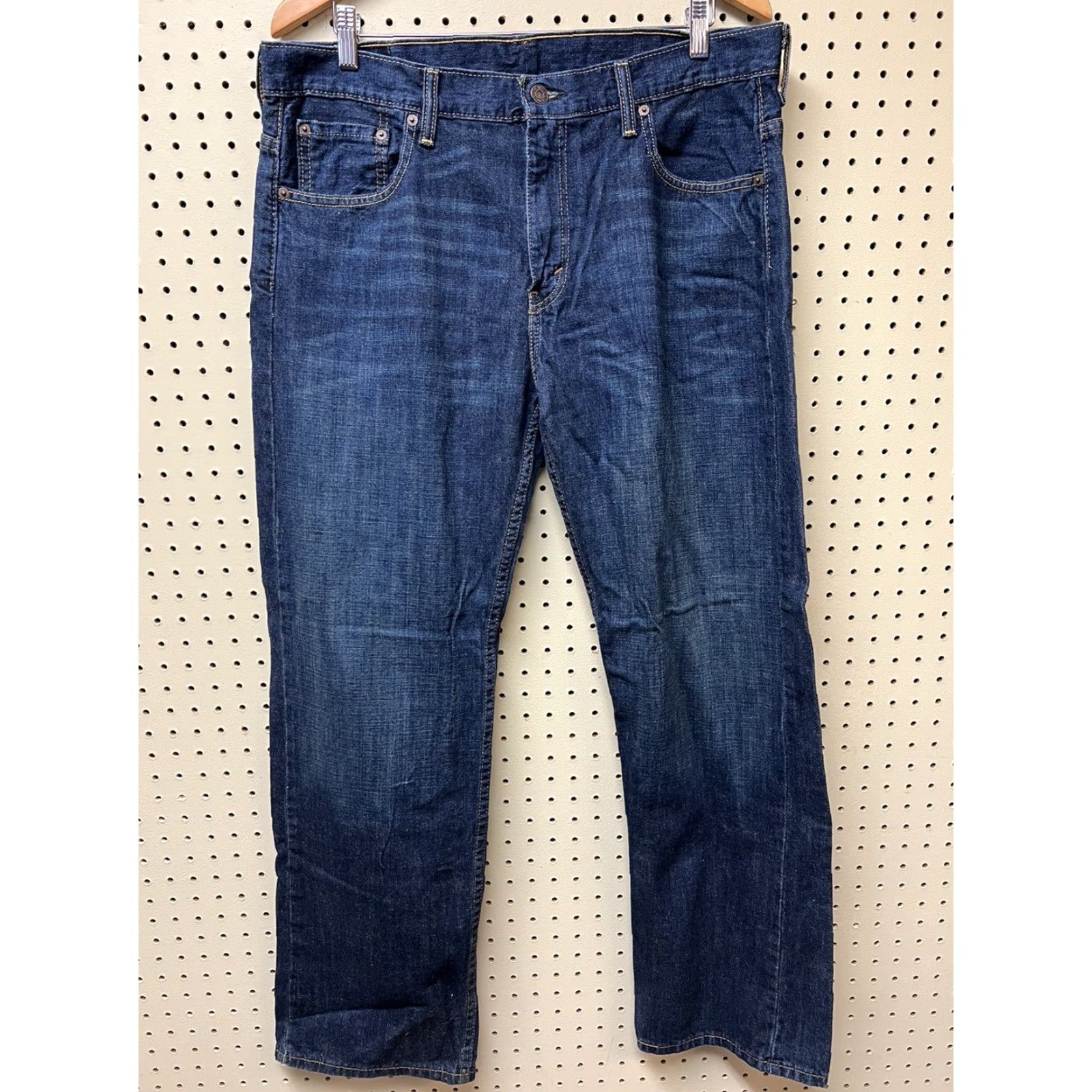 Levi's Levi's Men 569 Loose Straight Jeans 36x32 Denim Blue 100% Cotton Distressed 5-Pocket Casual Denim Jeans Mens Size US 36 / EU 52 - 2 Thumbnail