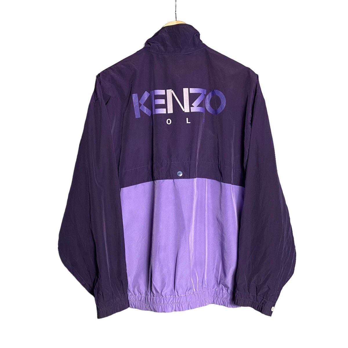 Vintage 90s Kenzo Golf Big Logo Windbreaker Jacket / Purple