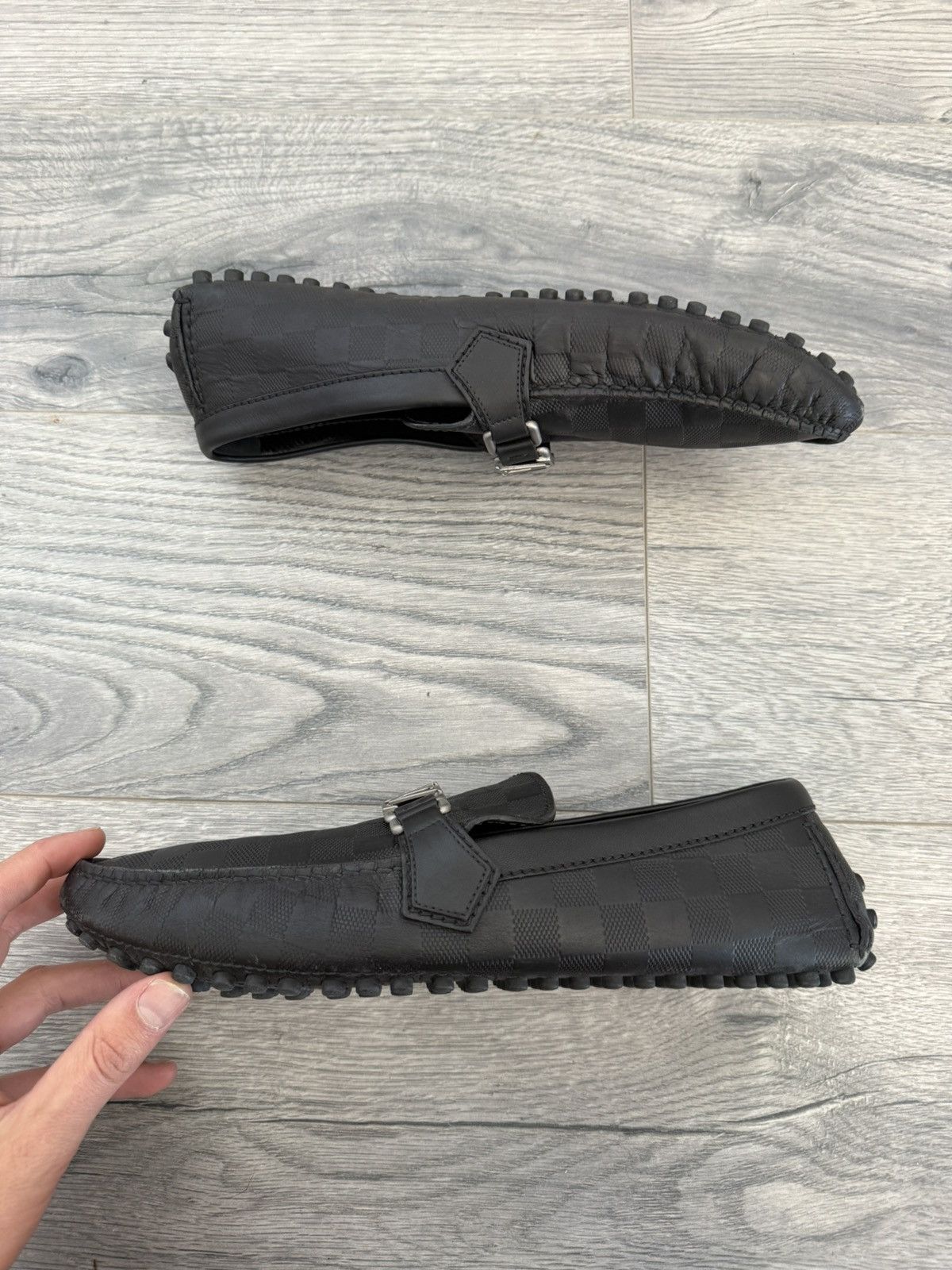 Louis Vuitton Louis Vuitton Damier Loafers with Silver LV Bit Size US 9 / EU 42 - 4 Thumbnail