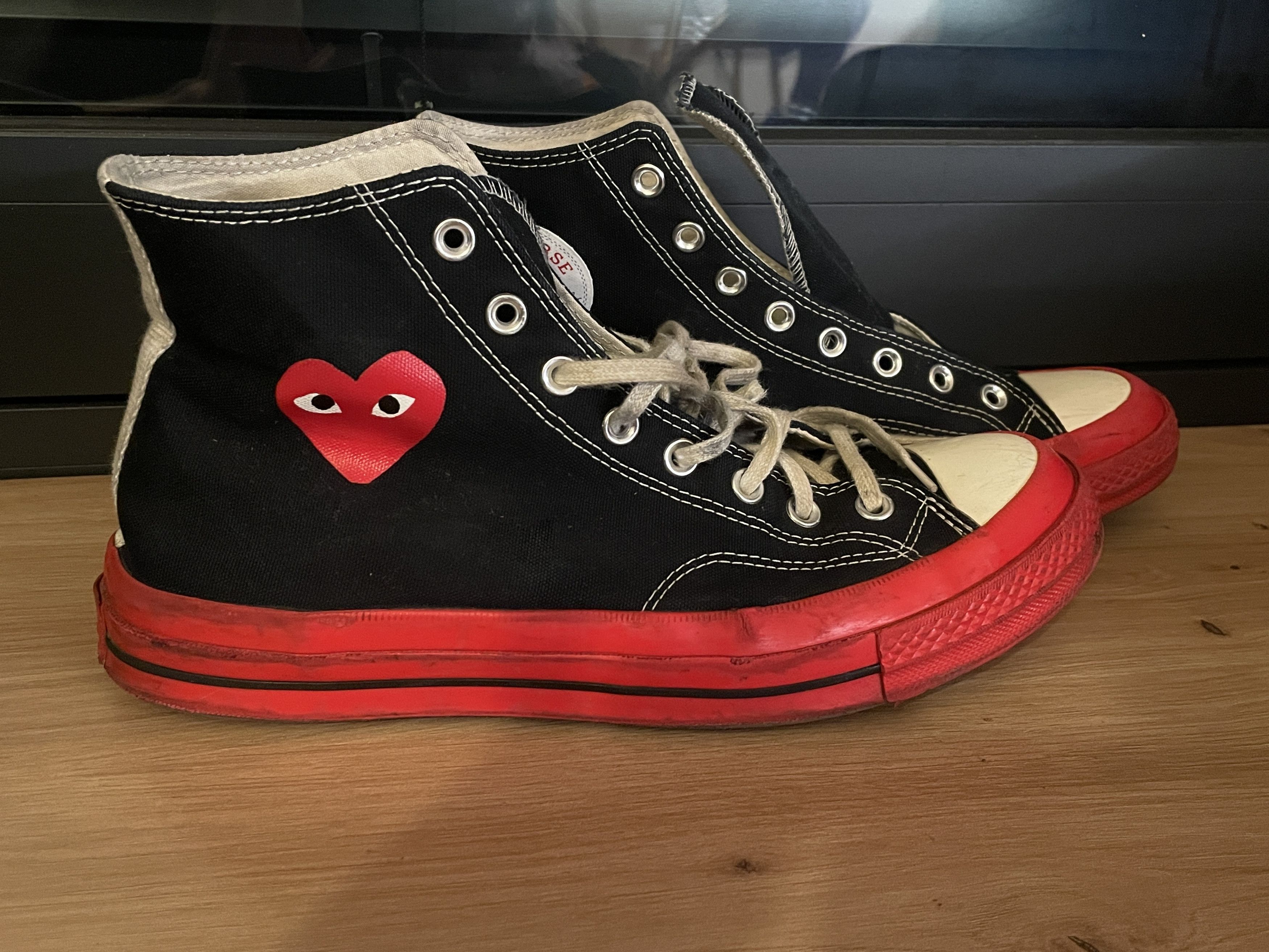 Converse Converse x Comme de Garcons red sneaker Size US 12 / EU 45 - 1 Thumbnail