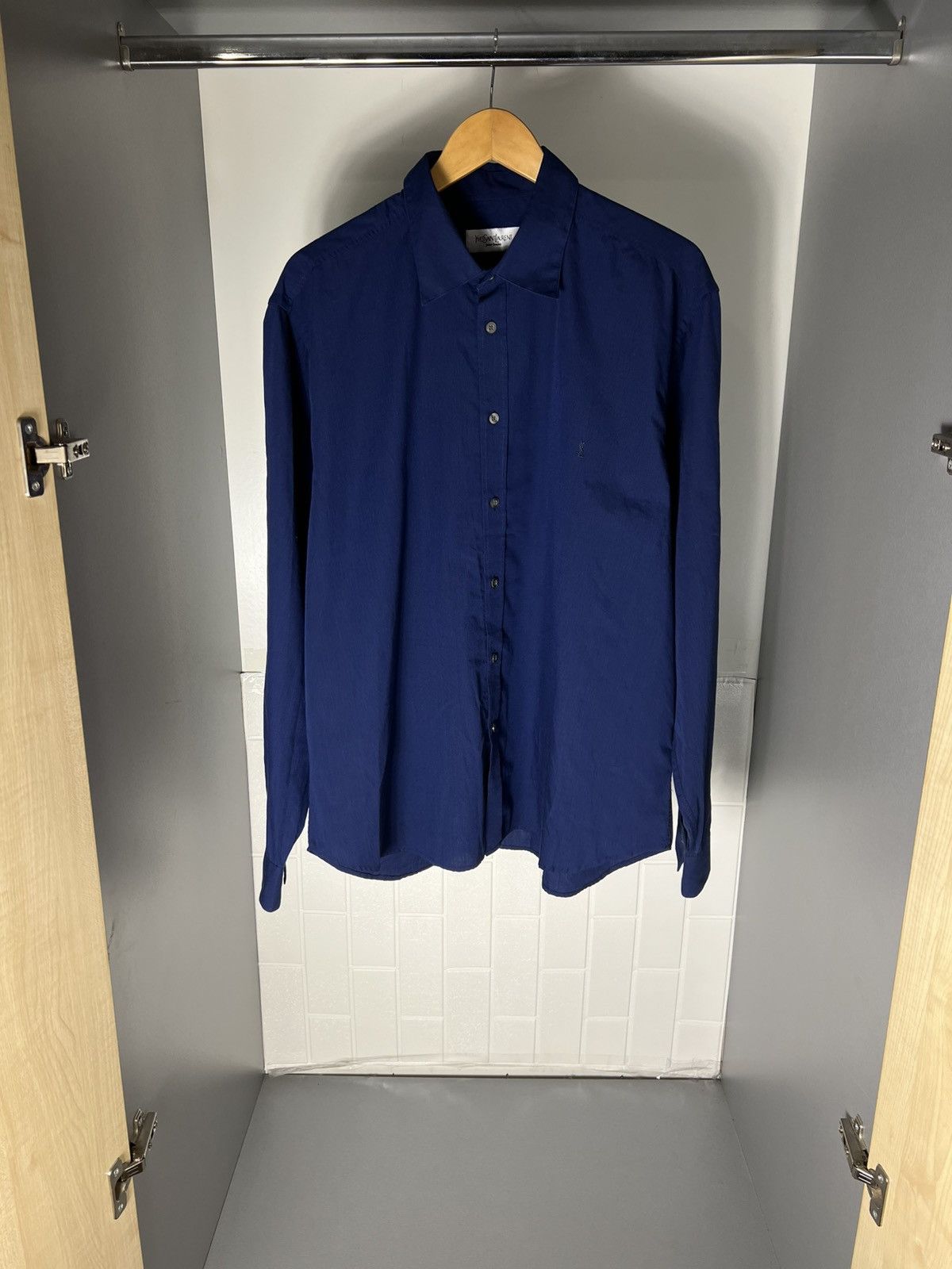 Saint Laurent Paris VINTAGE YVES SAINT LAURENT CLASSIC DESIGNER SHIRT CASUAL 90s Size US XL / EU 56 / 4 - 7 Thumbnail