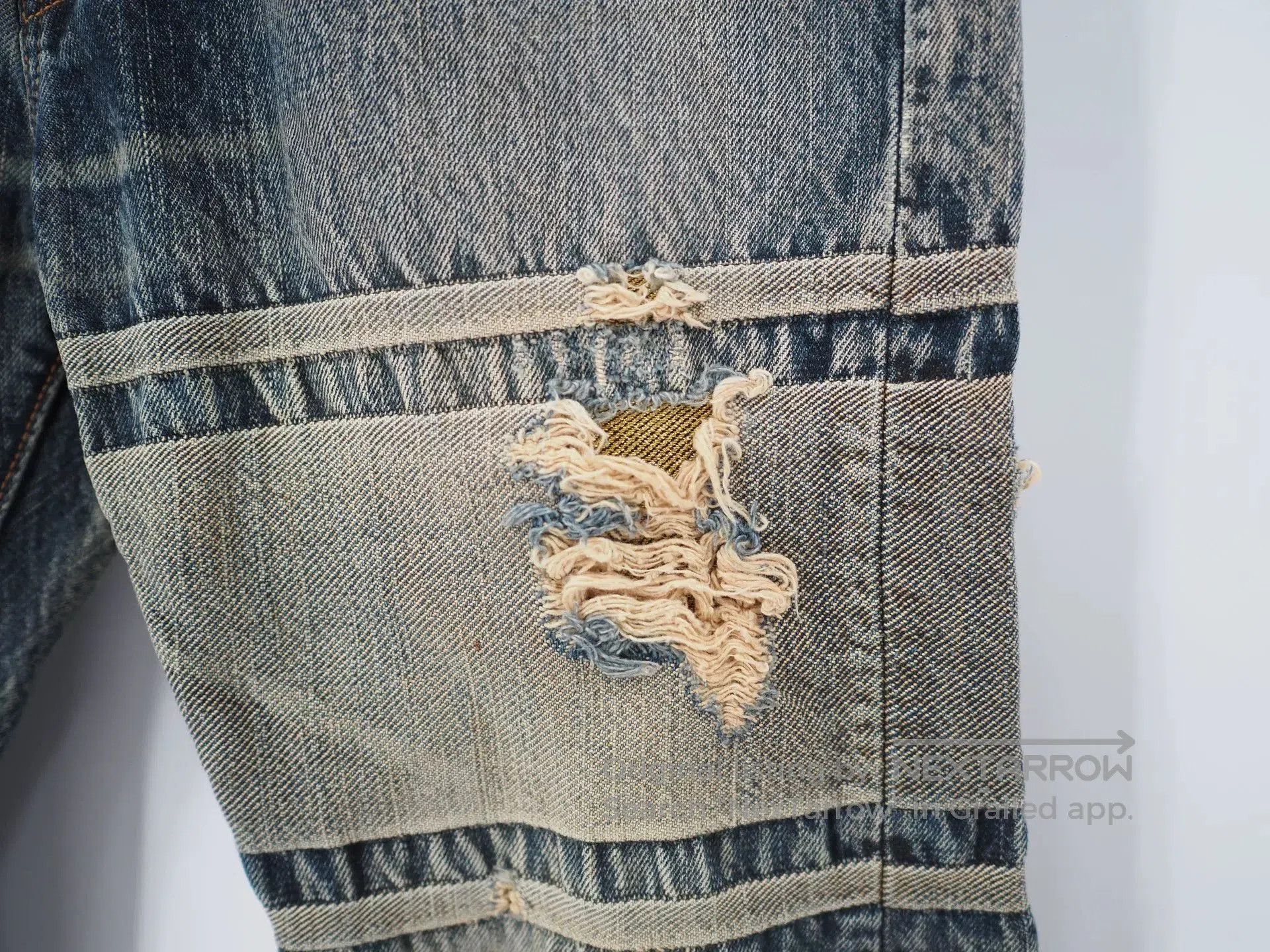 MMW blue denim jeans with gold detail. Size US 26 / EU 42 - 6 Thumbnail