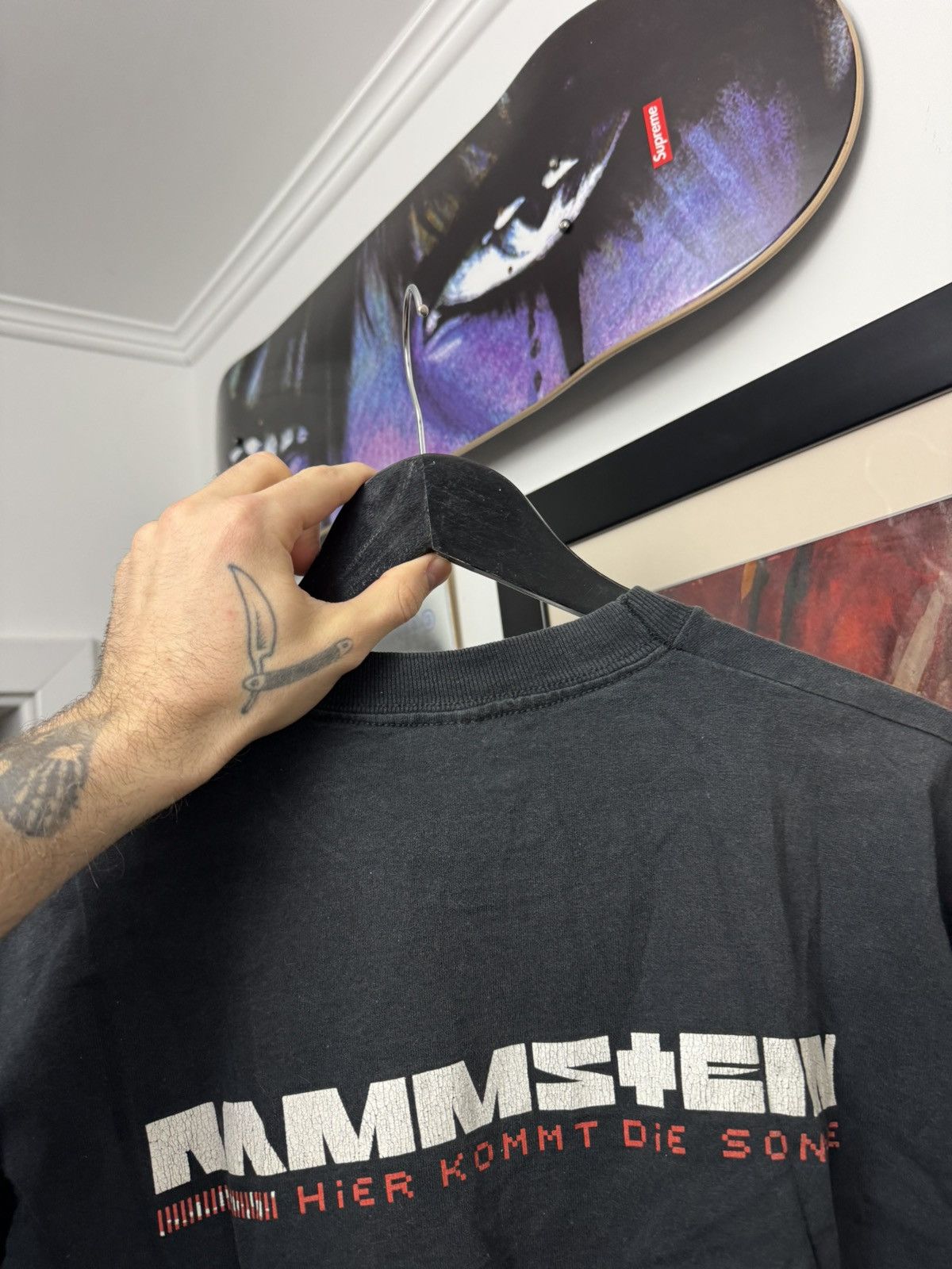 Band Tees Rare Vintage Y2k Rammstein Band Tee Rock Metal Fire Flame Size US L / EU 52-54 / 3 - 3 Thumbnail