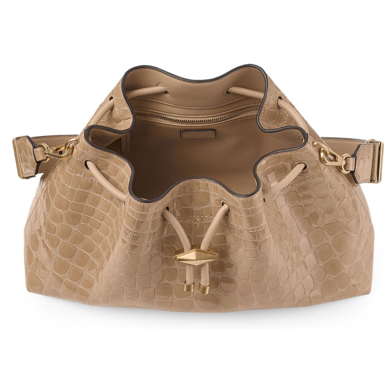 Jimmy Choo JIMMY CHOO Cinch Medium CHAI/GOLD Shoulder Bag New & Authent Size ONE SIZE - 4 Thumbnail