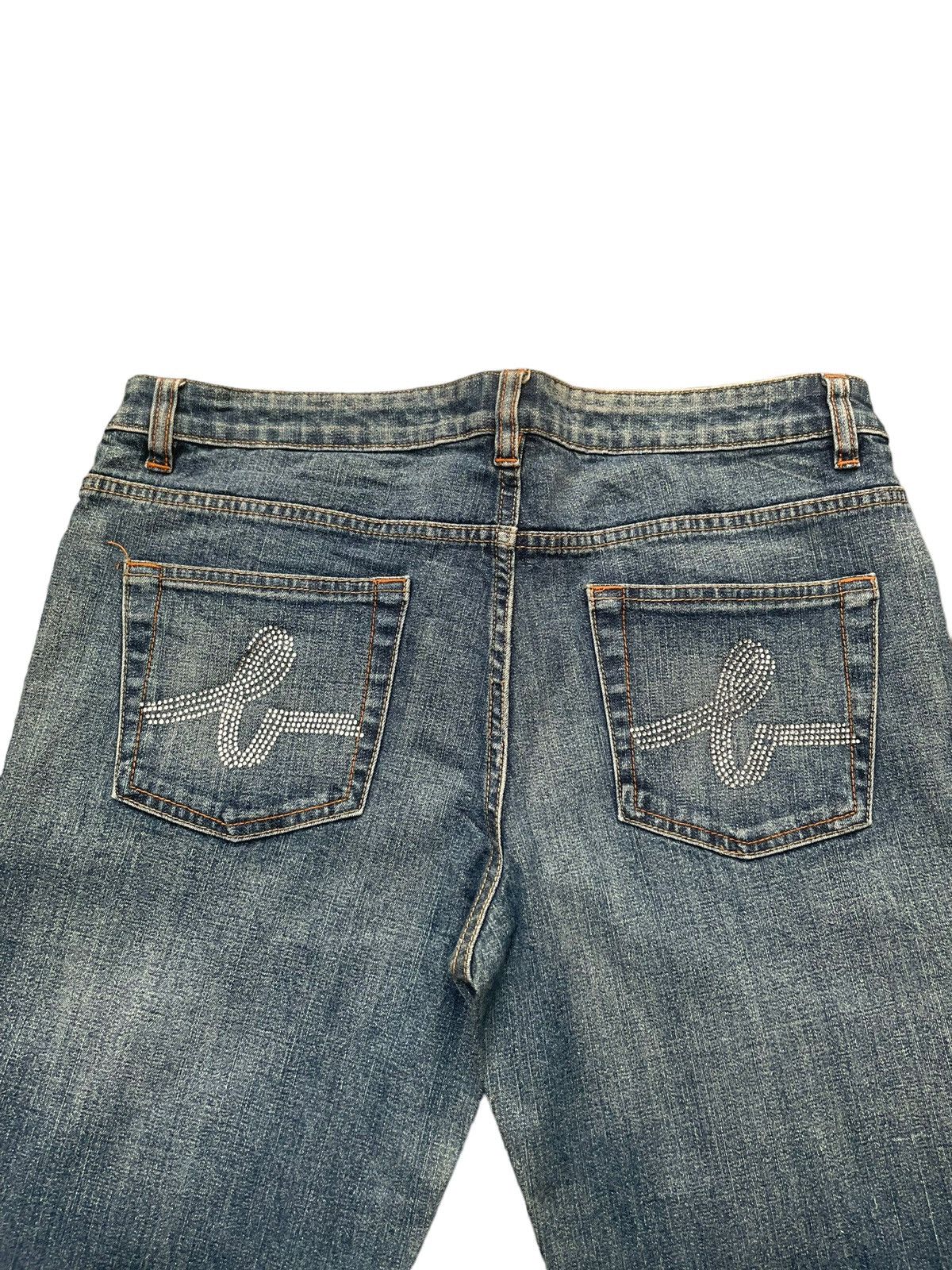 Bebe × Designer Bebe Flare Distresed Denim Size 33" - 6 Thumbnail