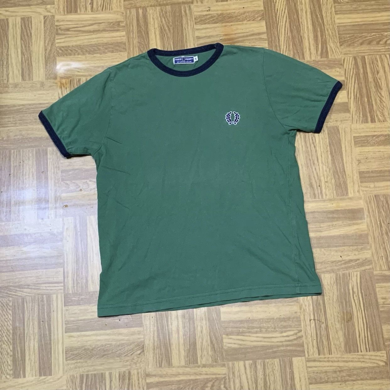 Fred Perry × Vintage 80s 90s Vintage Fred Perry T Shirt Skins Mod Casuals Green Size US S / EU 44-46 / 1 - 6 Thumbnail