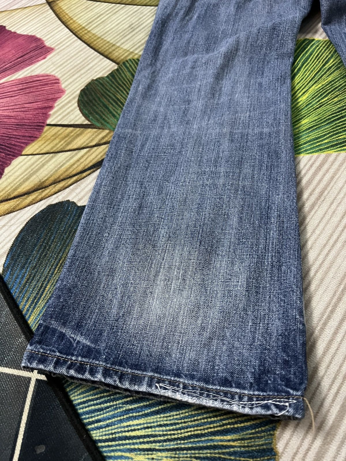Abercrombie & Fitch 💥Flare💥Abercrombie & Fitch Distressed Faded Jean Size US 33 - 19 Thumbnail