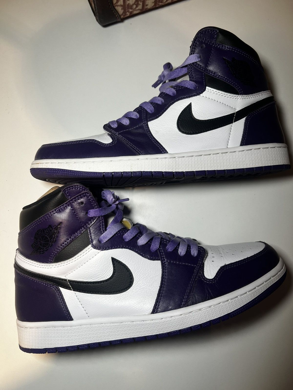 Jordan Brand Jordan 1 High Court Purple White Size US 12 / EU 45 - 3 Thumbnail