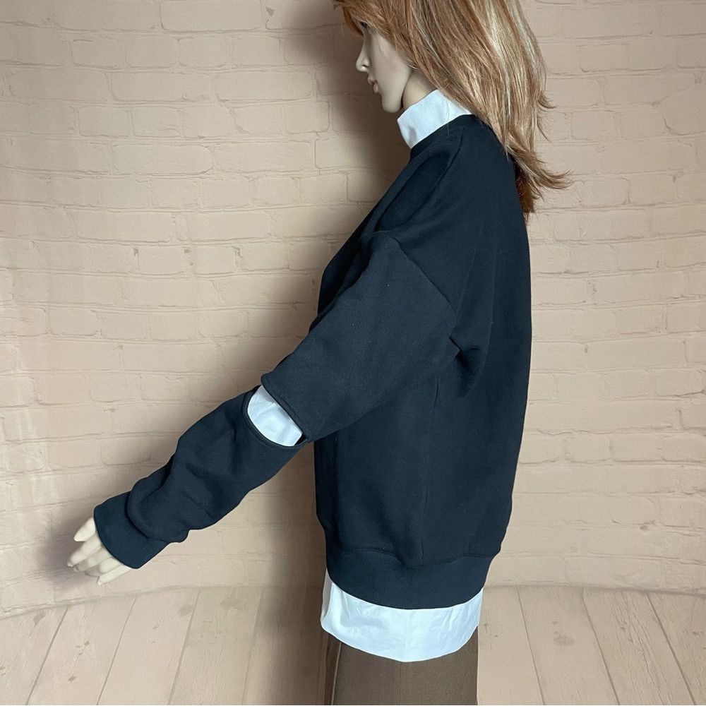 Other NWT New VHNY Bi-Layer Black White Cotton Sweatshirt Size XL Size XL / US 12-14 / IT 48-50 - 5 Thumbnail