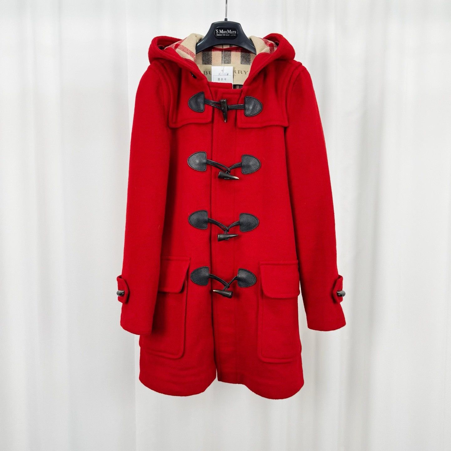 Burberry Burberry Check Lining Horn Button Wool Coat Size M / US 6-8 / IT 42-44 - 1 Thumbnail